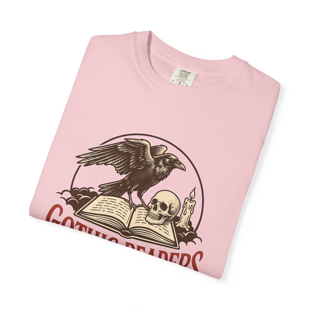 Raven Skull Book Shirt Gothic Book Gift Women Gothic Tee Skull T-Shirt Occult Fan Dark Tshirt Novelty Graphic Vintage Candle Tshirt