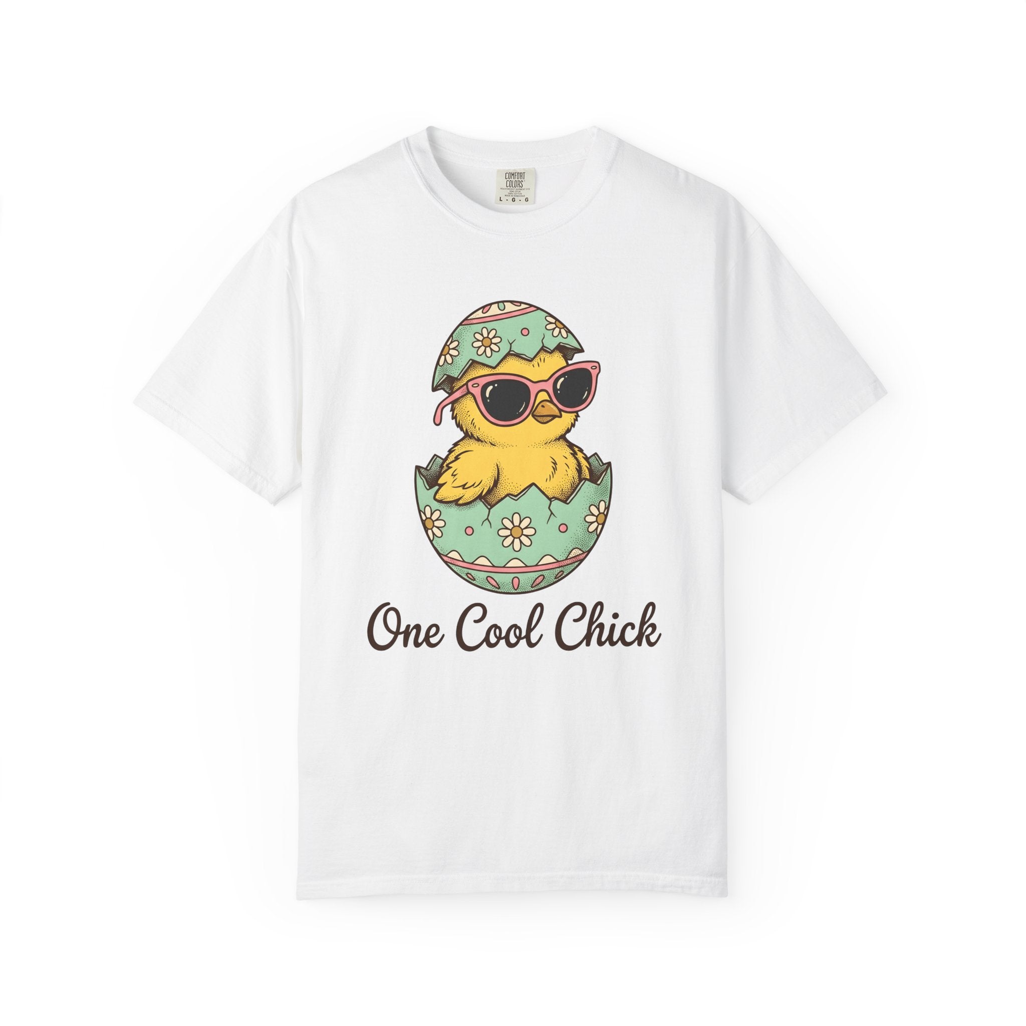 Chick Sunnies Shirt Easter Critter Gift Women Line Art Tee Baby Chick T-Shirt Easter Fan Simple Drawing Graphic Creature Design Classic