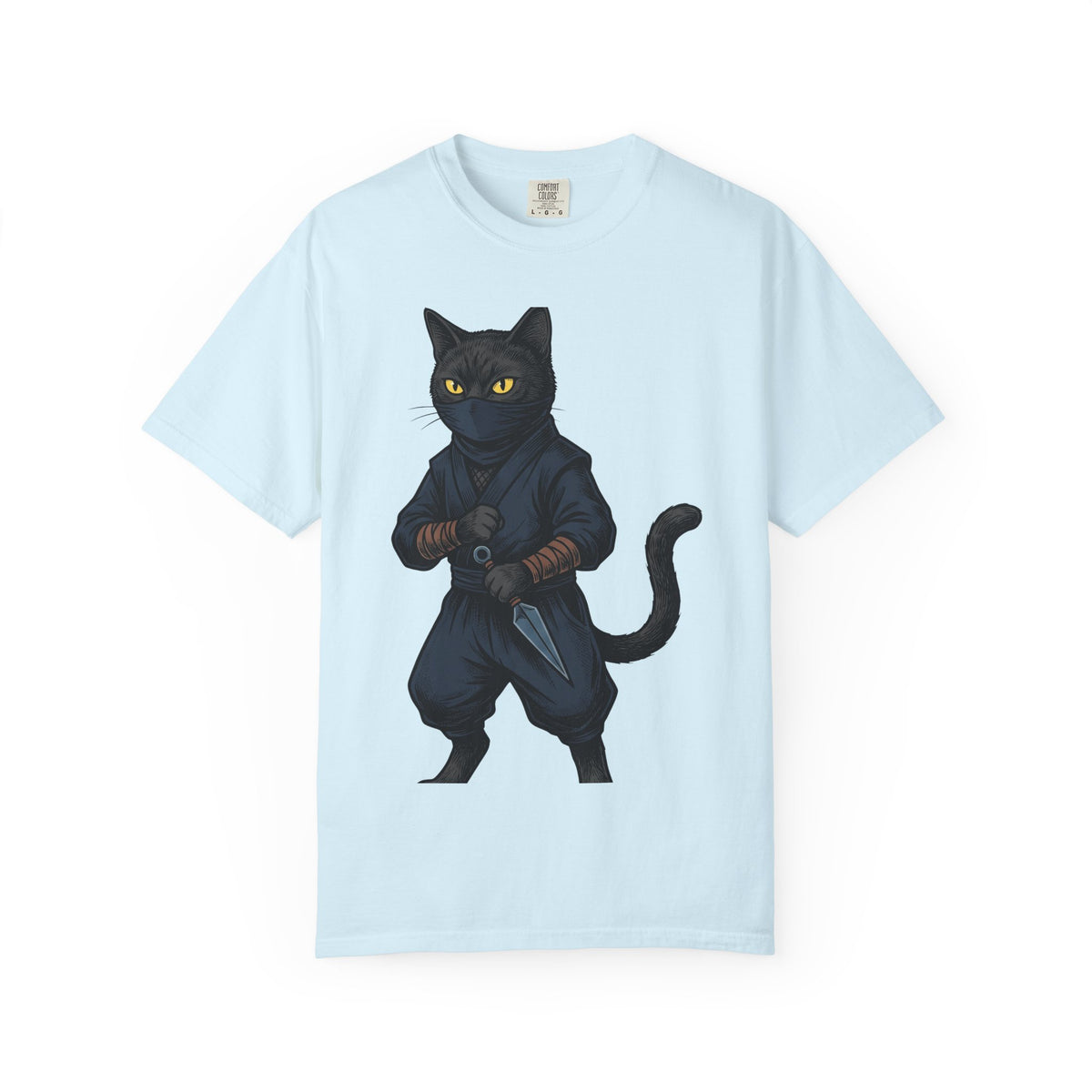 Stealth Cat Shirt Cat Joke Gift Women Comic Tee Cat T-Shirt Cat Fan Cartoon Tshirt Pun Graphic Retro Knife Tshirt
