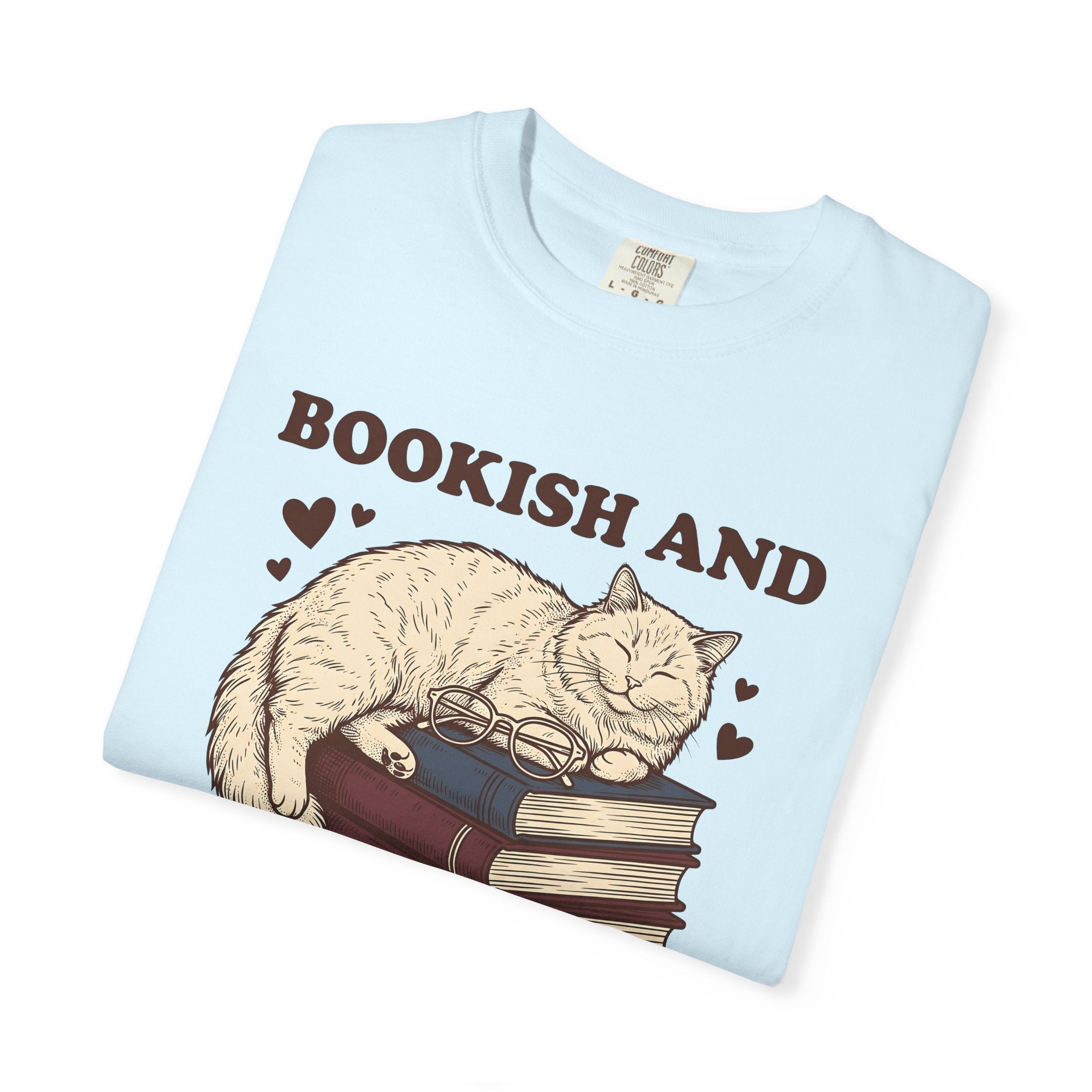 Kitten Novels Shirt Cat Reader Gift Women Retro Tee Novel T-Shirt Cat Fan Vintage Tshirt Book Graphic Sketch Spectacles Tshirt