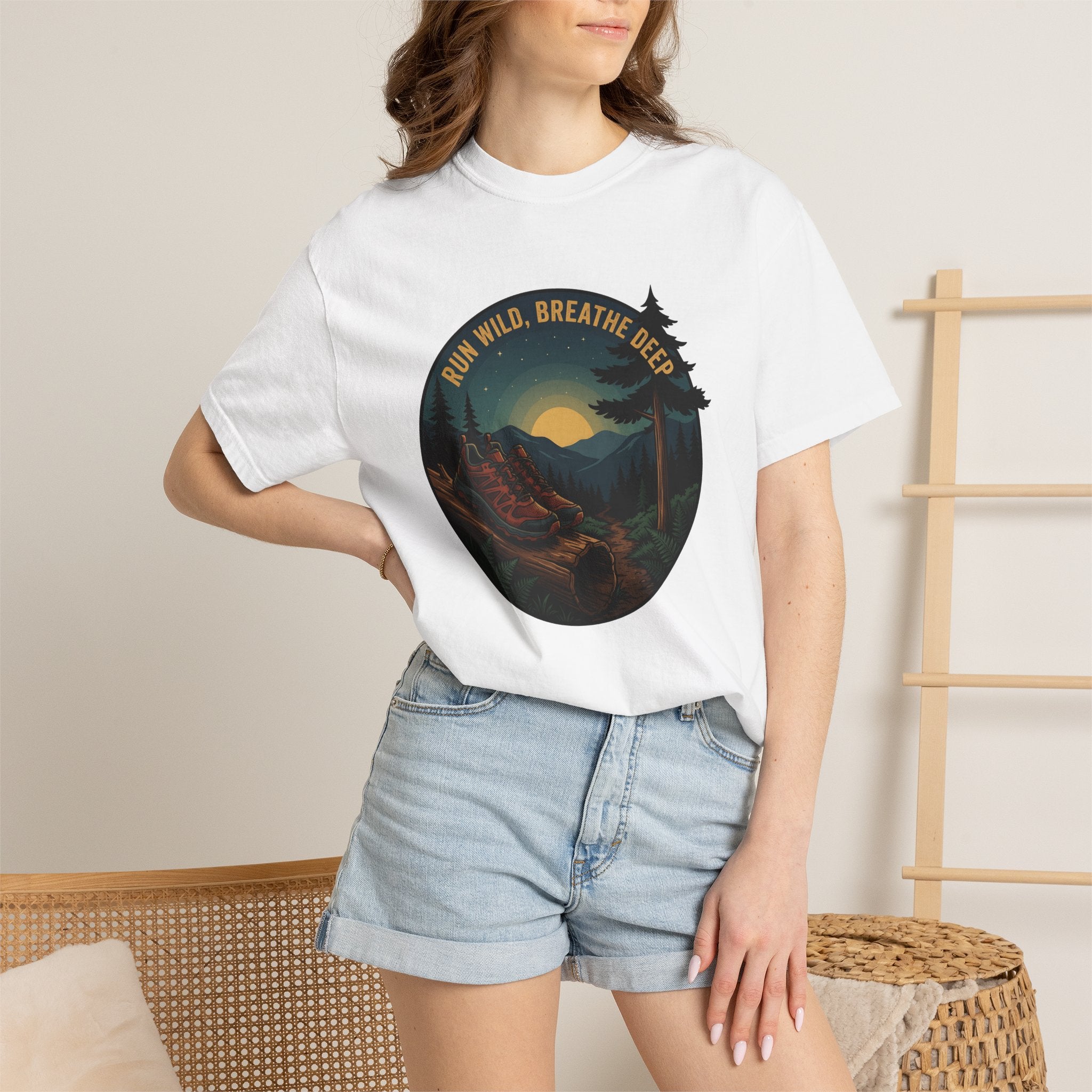 Trail Run Shoes Shirt Sports & Activities Walking Gift Women Nature Art Tee Trail Shoes T-Shirt Athlete Enthusiast Artistic Tshirt Hiking