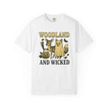 Woodland Animals Shirt Halloween Animals Gift Women Vintage Tee Wildlife T-Shirt Halloween Fan Retro Tshirt Creature Graphic Hand Drawn
