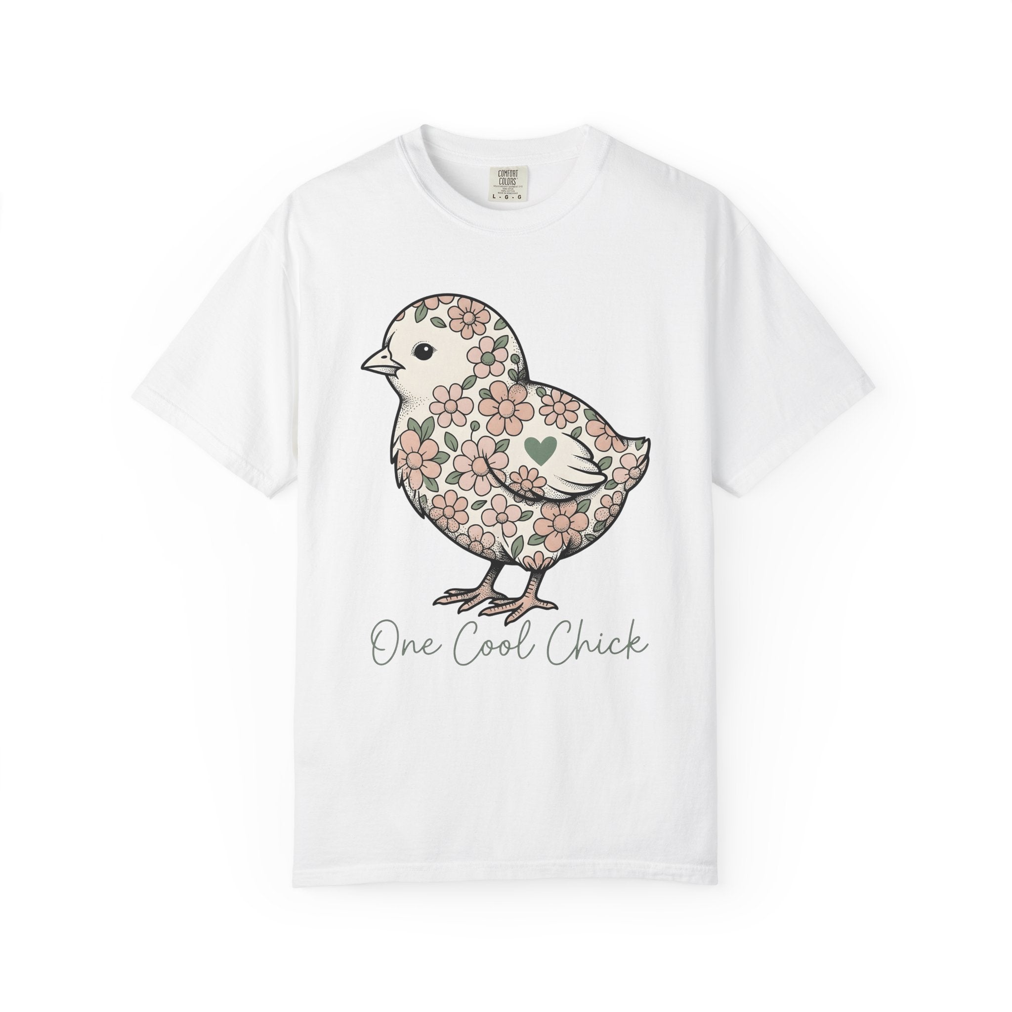 Blossom Hen Shirt Easter Wildlife Gift Women Indie Tee Chicken T-Shirt Spring Fan Hen Tshirt Wildlife Illustration Classic Heart Shape