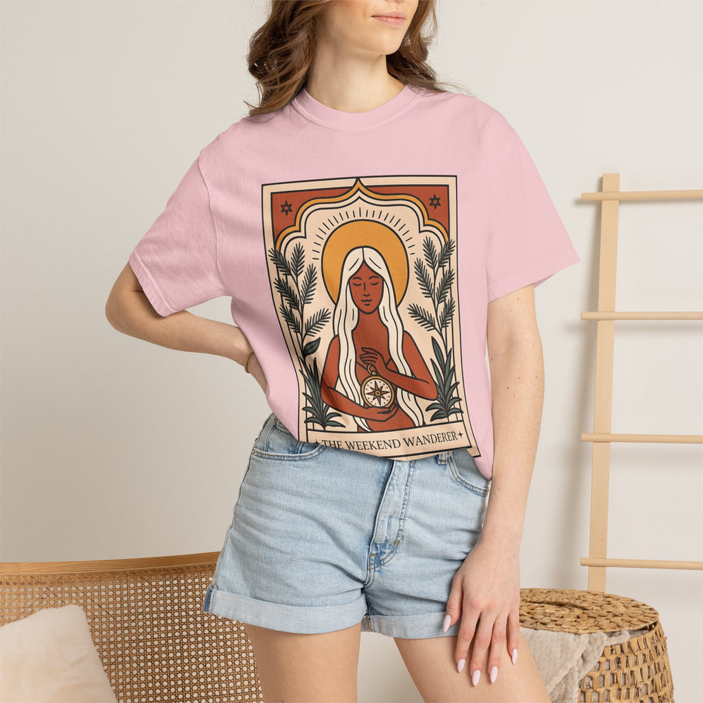 Goddess Graphic Shirt Boho Chic Spiritual Gift Women Boho Tee Goddess T-Shirt Bohemian Fan Hippie Tshirt Mystical Graphic Vintage Compass