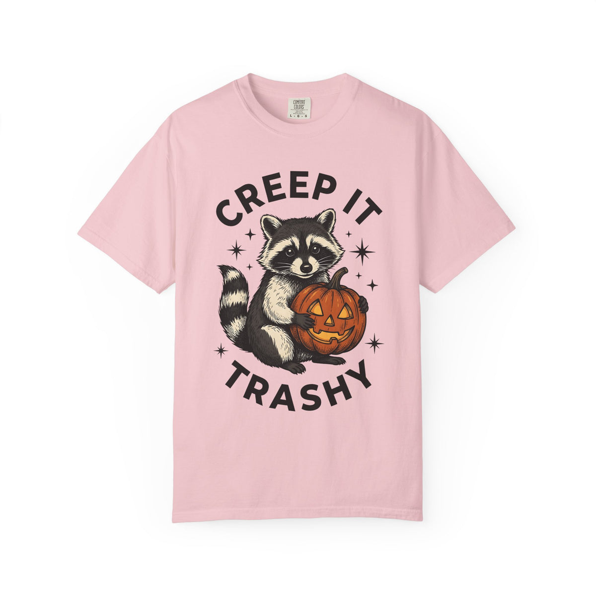 Raccoon Jack-O'-Lantern Shirt Halloween Wildlife Gift Women Retro Tee Pumpkin T-Shirt Halloween Fan Vintage Tshirt Animal Graphic Sketch
