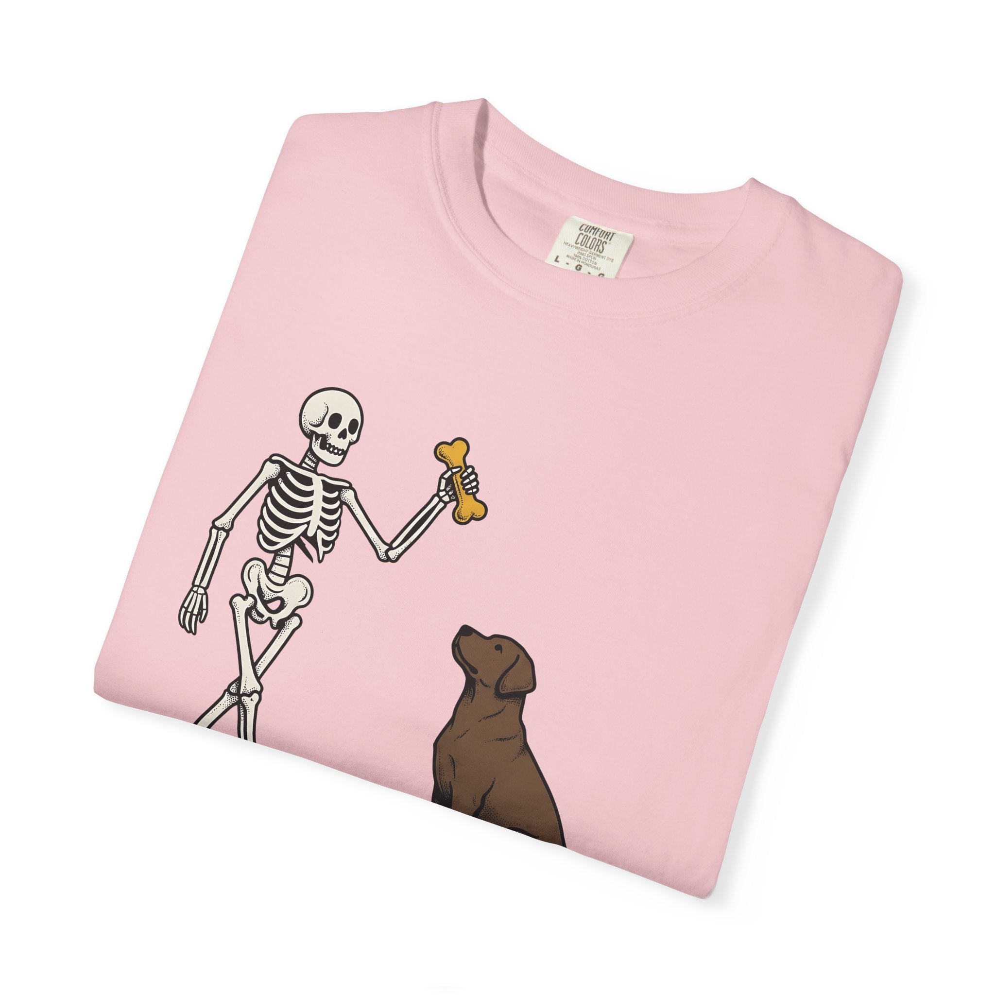 Bony Dog Shirt Dog Scary Gift Women Animated Tee Hound T-Shirt Dog Fan Cartoon Tshirt Spooky Graphic Old School Chew Bone Tshirt