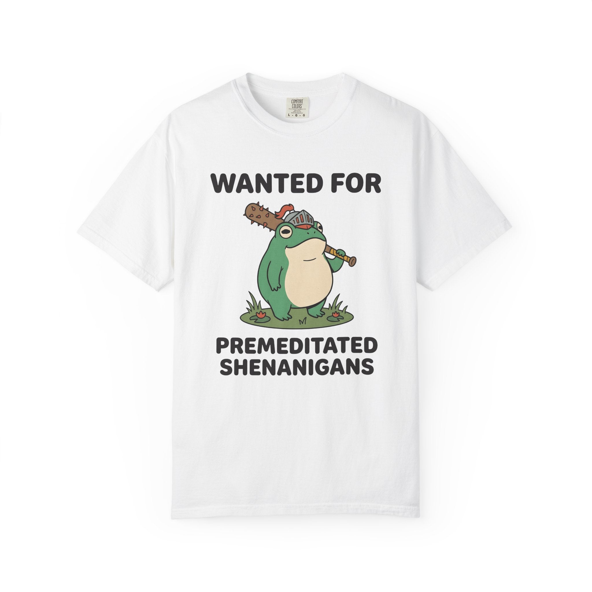 Amphibian Soldier Shirt Funny Critter Gift Women Graphic Tee Frog T-Shirt Humor Fan Illustrated Tshirt Creature Graphic Line Art Spiked