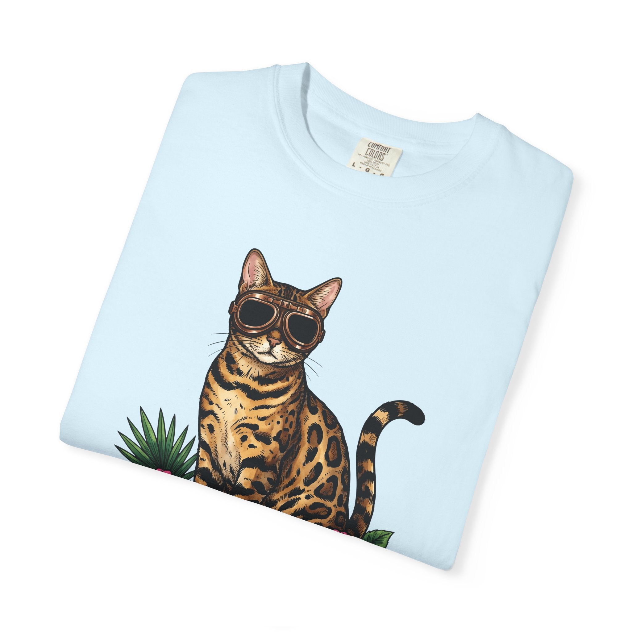 Bengal Kitten Shirt Cat Paradise Gift Women Bohemian Tee Kitten T-Shirt Cat Fan Boho Tshirt Utopia Graphic Retro Tropical Flowers Tshirt