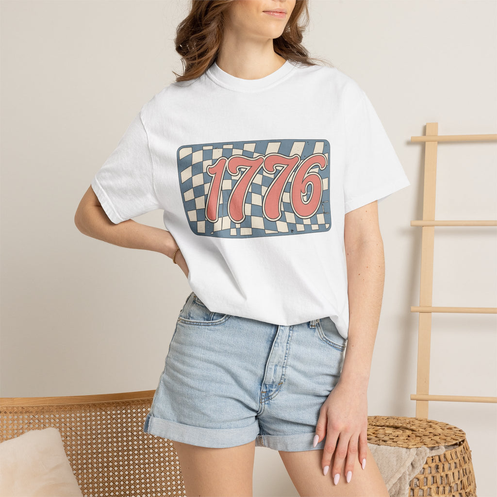 Racing Flag Design Shirt America Usa Gift Women Retro Tee Checkered Flag T-Shirt American Enthusiast Vintage Tshirt United States Graphic
