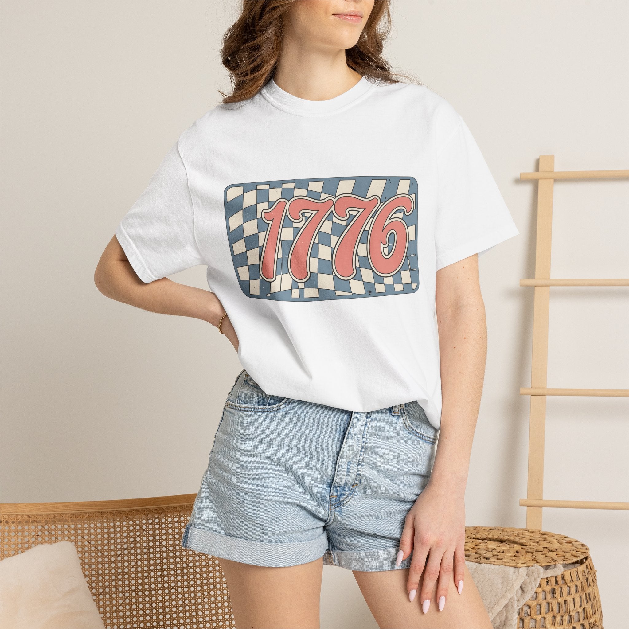 Racing Flag Design Shirt America Usa Gift Women Retro Tee Checkered Flag T-Shirt American Enthusiast Vintage Tshirt United States Graphic