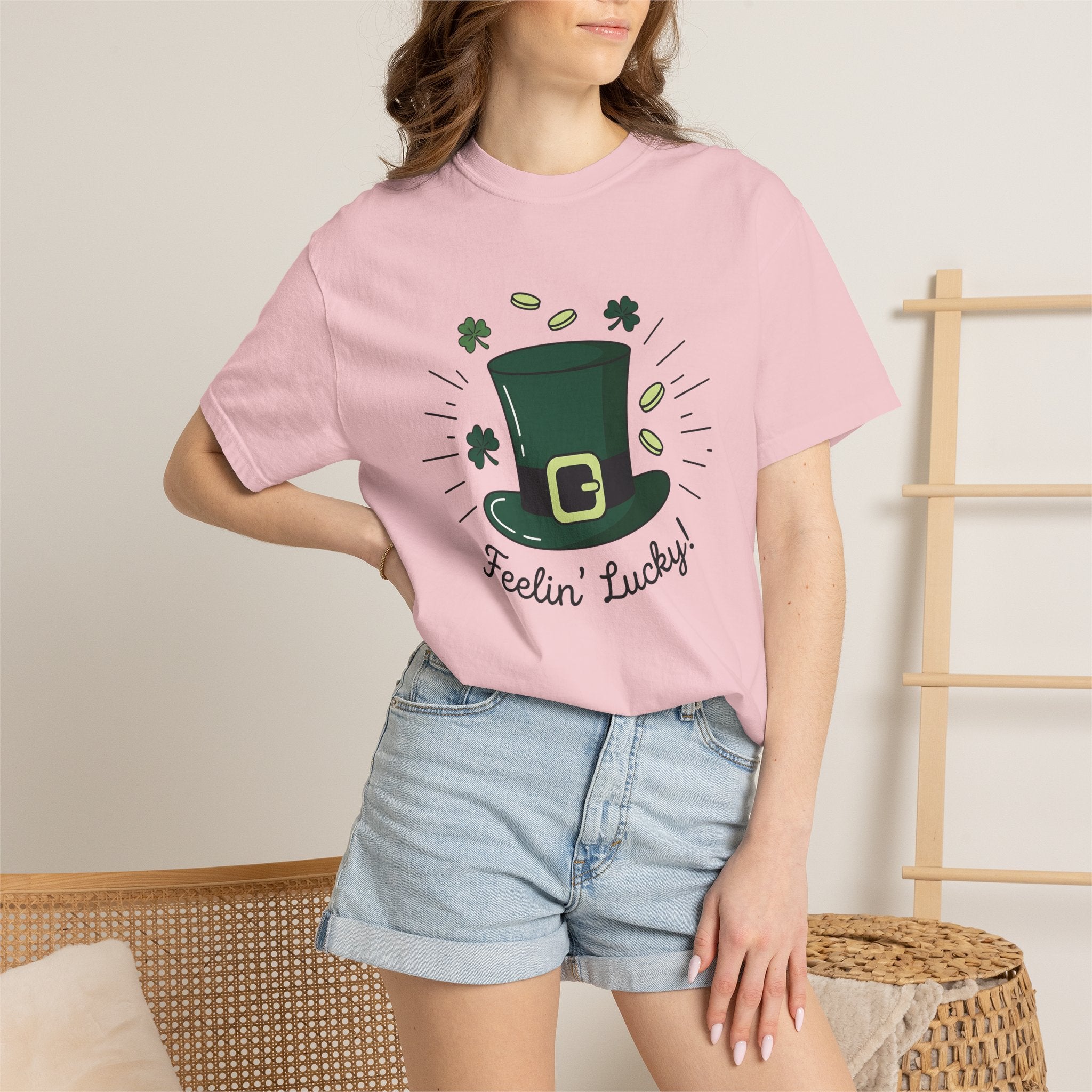 Leprechaun Hat Shirt St Patrick's Day Festival Gift Women Hand Drawn Tee Top Hat T-Shirt Saint Patrick Fan Tophat Tshirt Festival Graphic