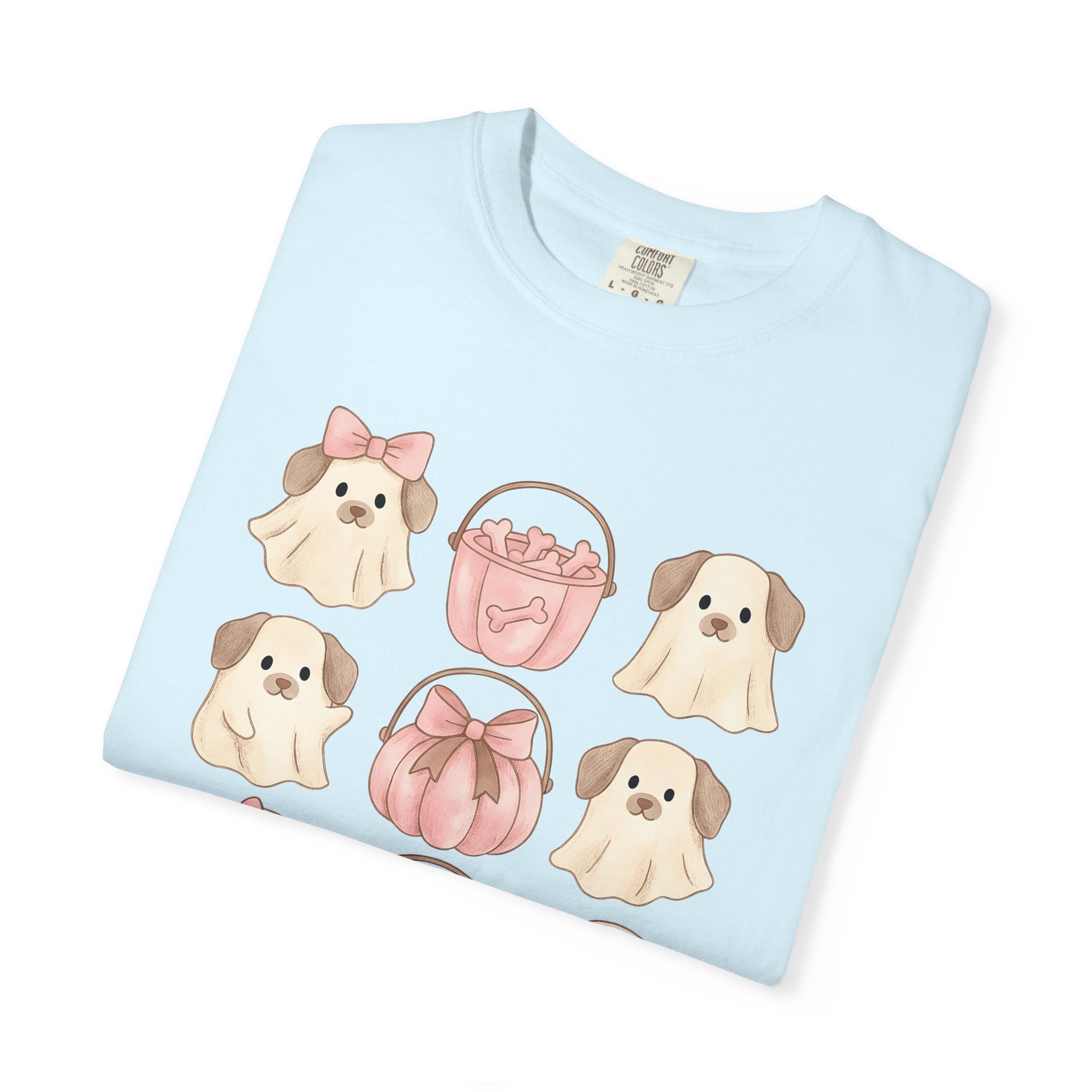 Spooky Dog Shirt Halloween Pet Owner Gift Women Adorable Tee Canine T-Shirt Halloween Fan Cute Tshirt Dog Mom Graphic Soft Colors