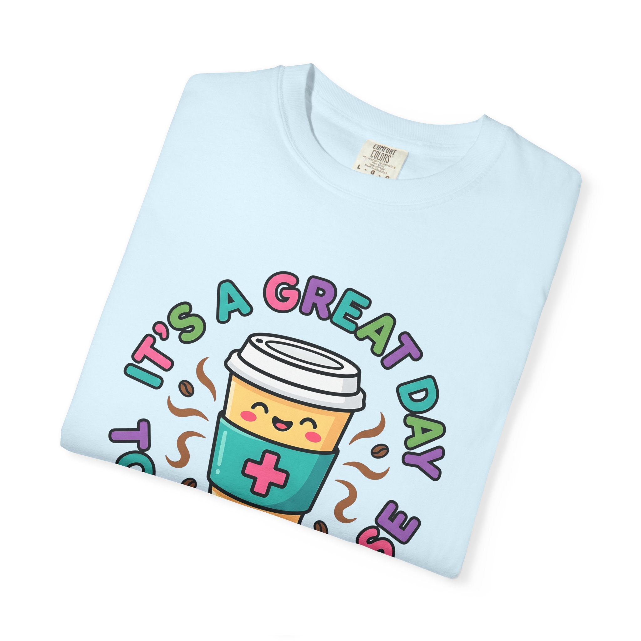 Coffee Cup Character Shirt Nurse Coffee Gift Women Cute Tee Mug T-Shirt Nursing Enthusiast Coffee Cup Tshirt Graphic Cartoon Medical Cross