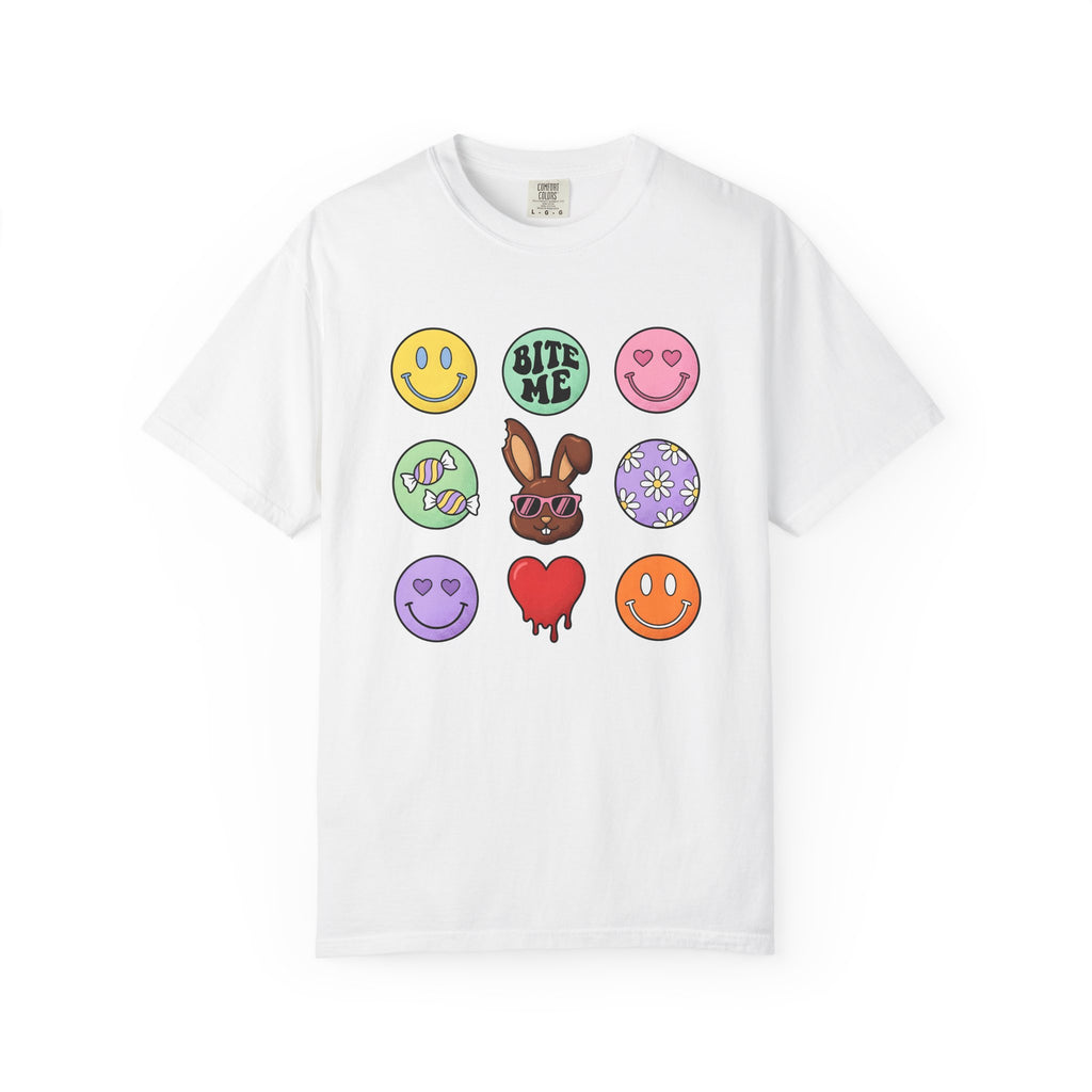Cocoa Bunny Shirt Easter Treats Gift Women Cartoon Tee Bunny T-Shirt Easter Fan Cartoon Tshirt Sweets Graphic Classic Joyful Face Tshirt