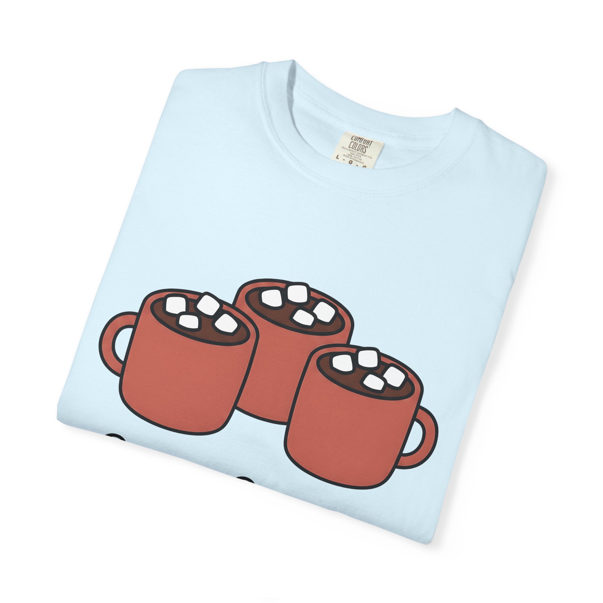 Cocoa Cups Shirt Drinks Cold Season Gift Women Kawaii Tee Hot Chocolate T-Shirt Beverage Fan Cocoa Tshirt Winter Graphic Simple Fluffy