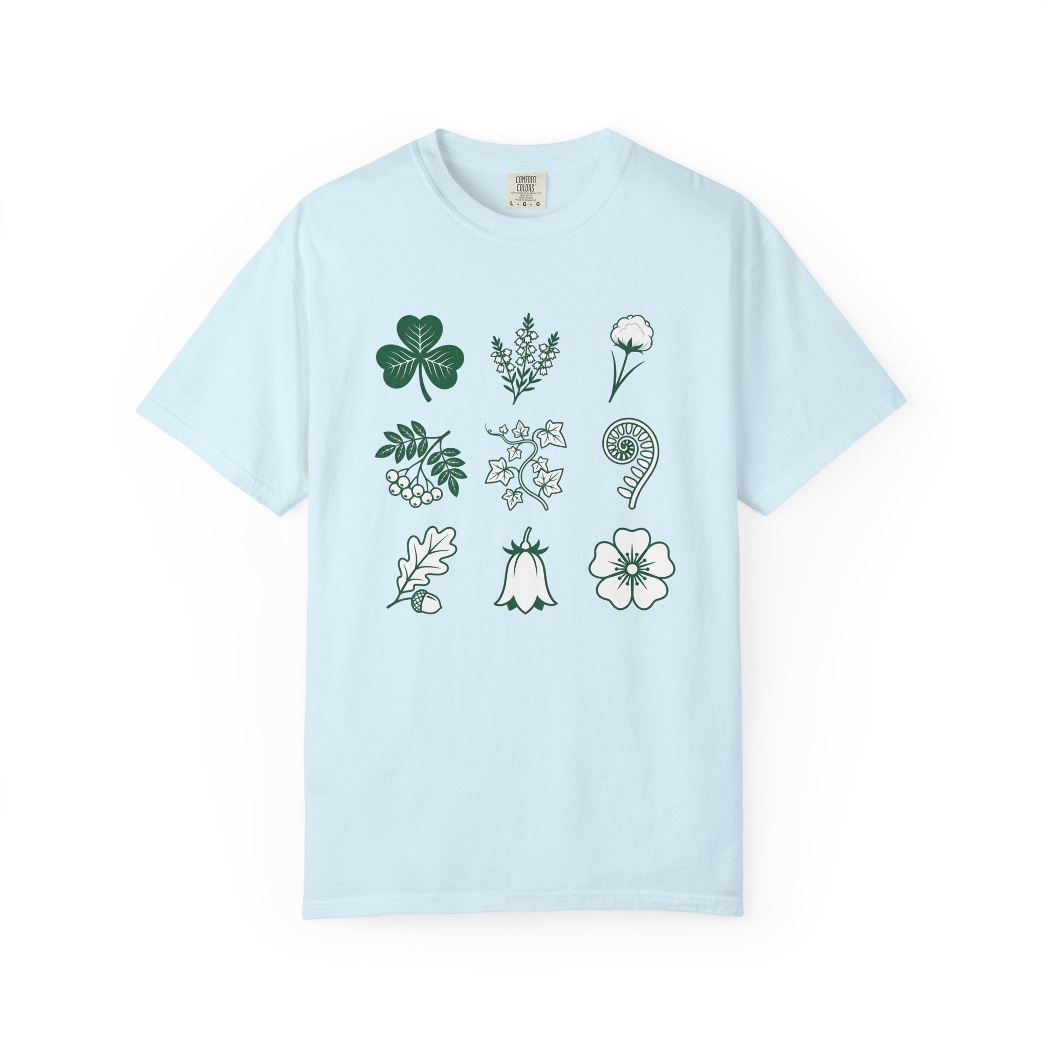 Clover Plants Shirt St. Patrick's Day Outdoors Gift Women Floral Art Tee Shamrock T-Shirt Luck Fan Botanical Tshirt Nature Graphic Simple
