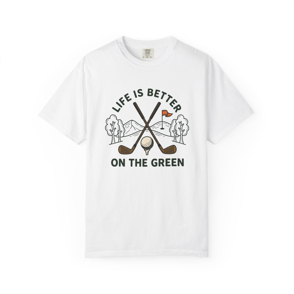 Golf Clubs Ball Shirt Golf Hiking Gift Women Drawing Tee Golf Ball T-Shirt Golfer Enthusiast Golfing Tshirt Trekker Graphic Retro Banner