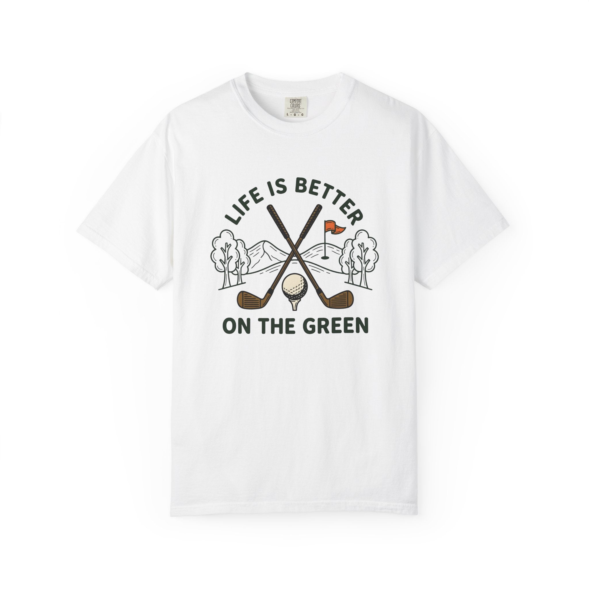 Golf Clubs Ball Shirt Golf Hiking Gift Women Drawing Tee Golf Ball T-Shirt Golfer Enthusiast Golfing Tshirt Trekker Graphic Retro Banner