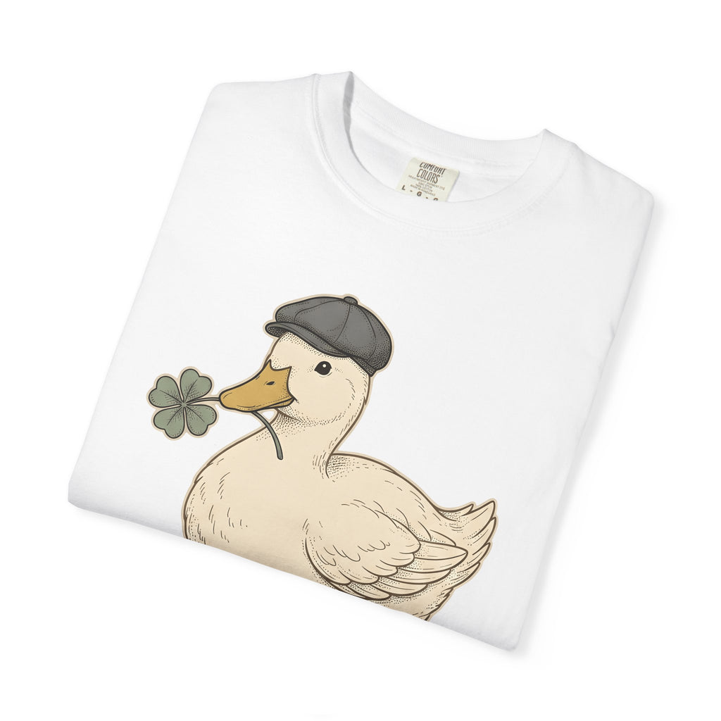 Duck Clover Shirt Holiday Animal Gift Women Cute Tee Shamrock T-Shirt Vacation Fan Cute Tshirt Wildlife Graphic Vintage Cap Tshirt