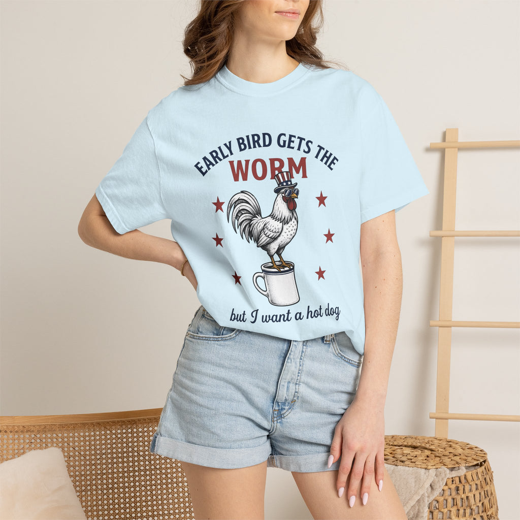 Rooster Coffee Mug Shirt America/4th Of July Joke Gift Women Independence Tee Coffee Cup T-Shirt Patriotic Fan Vintage Tshirt Pun Graphic