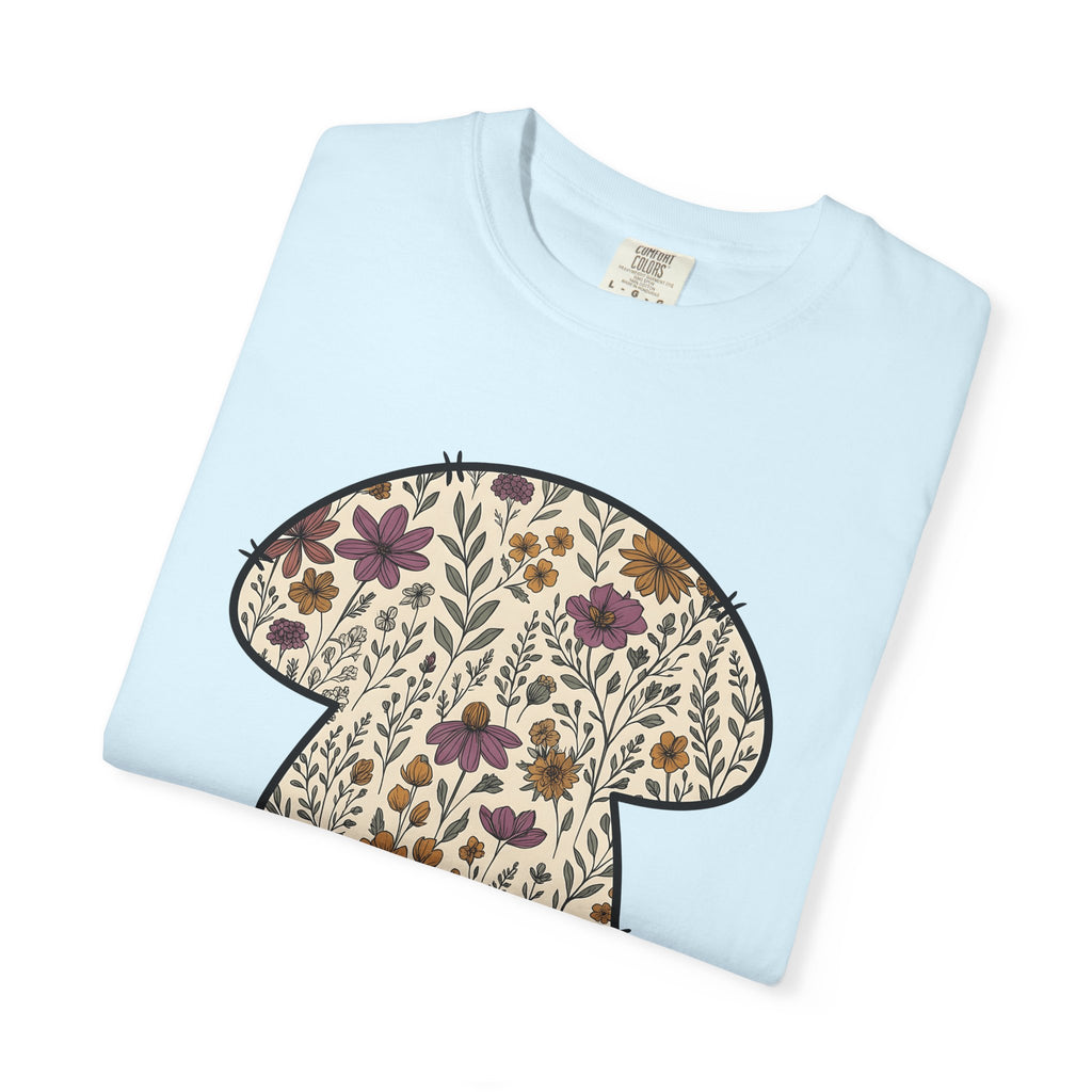 Blossom Mushroom Shirt St. Valentine's Day Garden Gift Women Folk Tee Fungus T-Shirt Valentine Fan Retro Tshirt Yard Graphic Classic Field