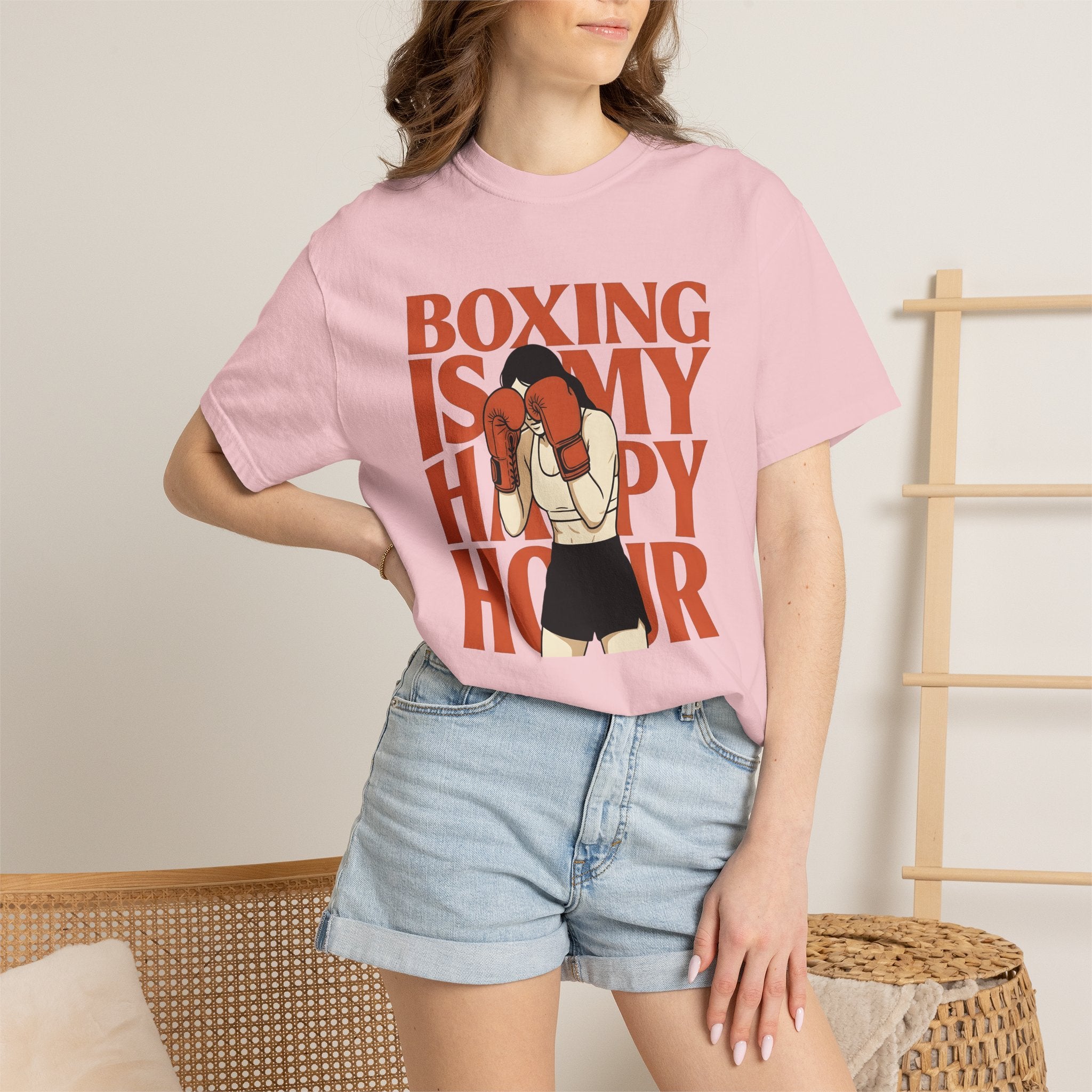 Woman Boxer Shirt Boxing Exercise Gift Women Graphic Design Tee Female Fighter T-Shirt Boxing Fan Fitness Tshirt Workout Graphic