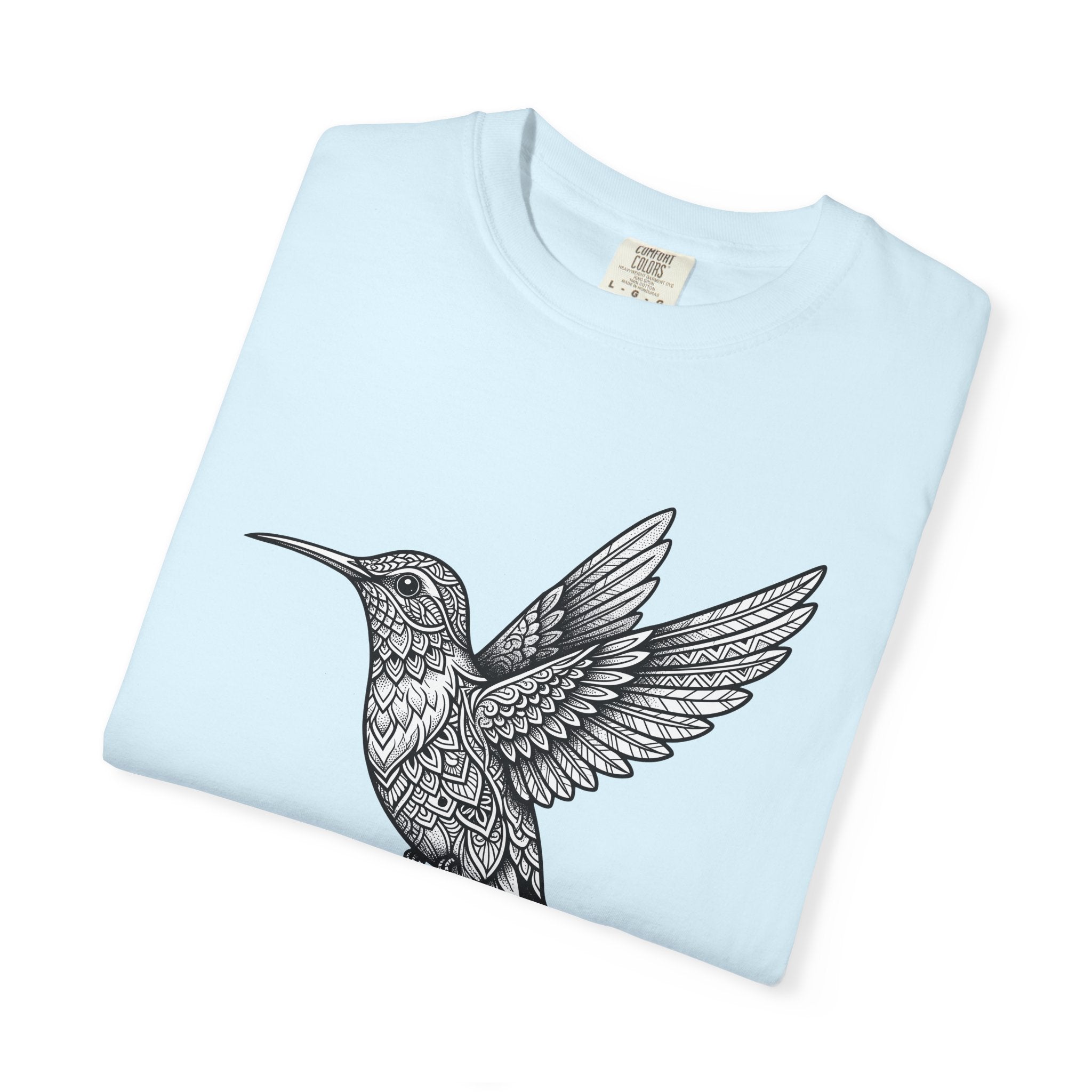 Hummingbird Graphic Shirt Boho Chic Nature Gift Women Mandala Tee Hummingbirds T-Shirt Bohemian Fan Sacred Tshirt Wildlife Graphic Hand