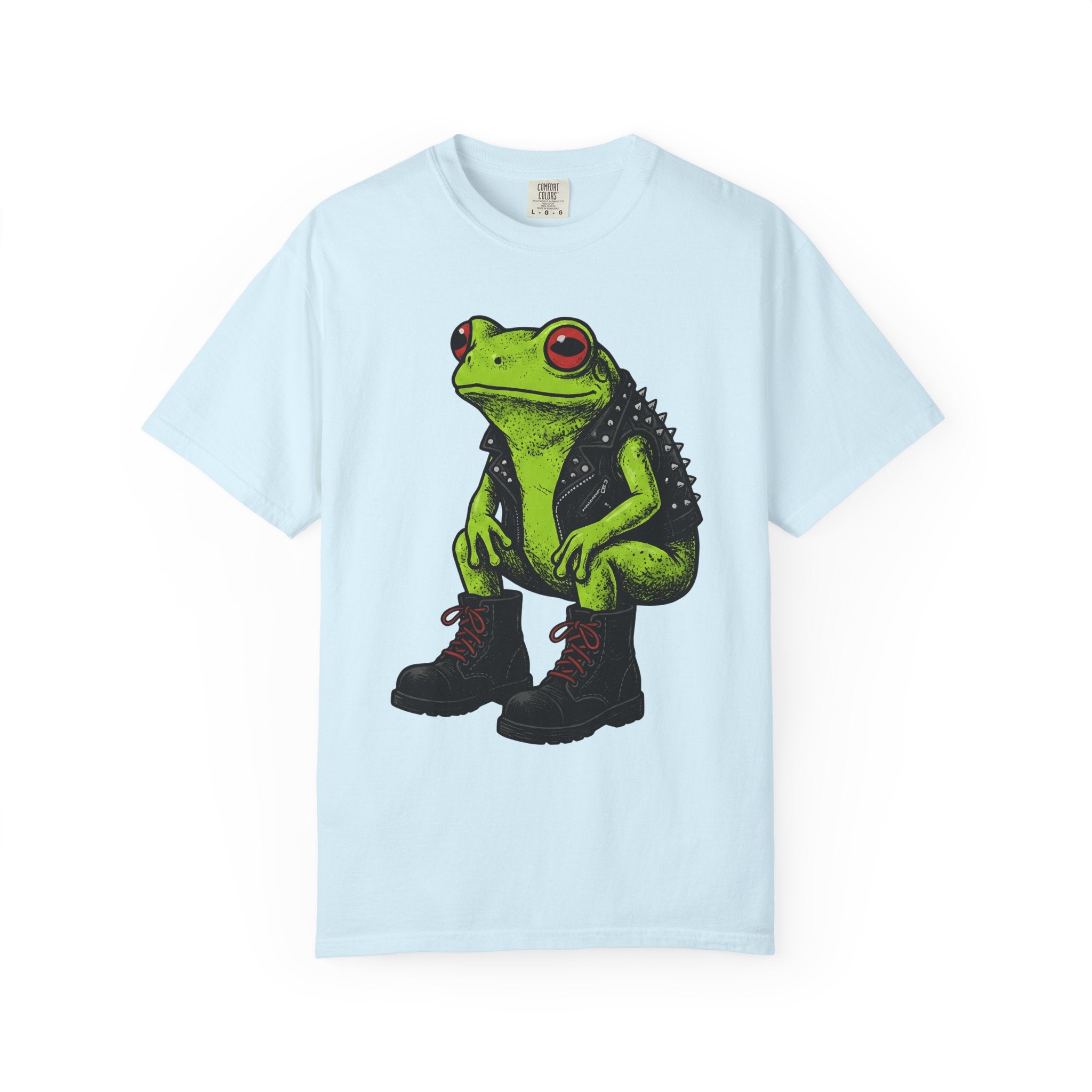 Cool Frog Shirt Frog Fauna Gift Women Pop Art Tee Toad T-Shirt Amphibian Fan Pop Art Tshirt Wildlife Graphic Retro Style Studded Jacket