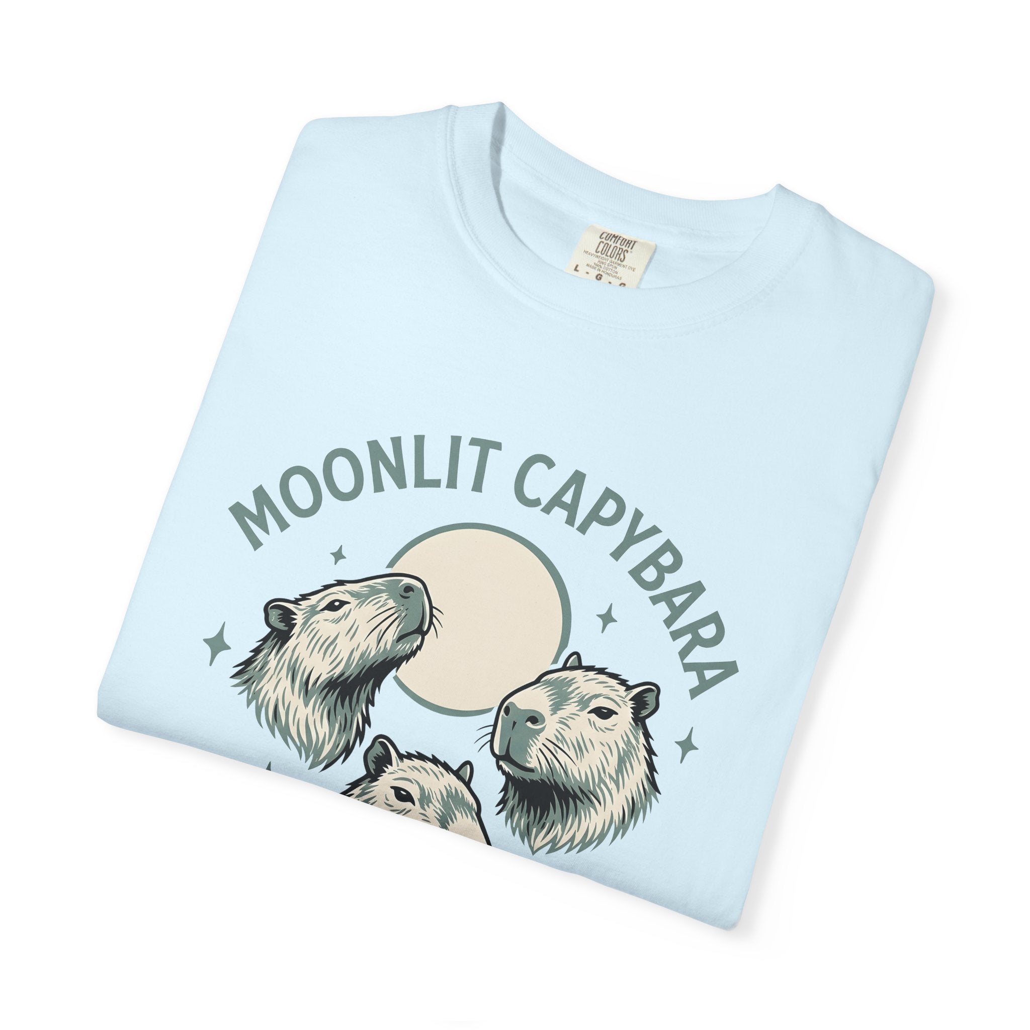 Capybara Set Shirt Animals Environment Gift Women Flat Design Tee Rodent T-Shirt Wildlife Fan Minimalist Tshirt Eco Graphic Old School Night