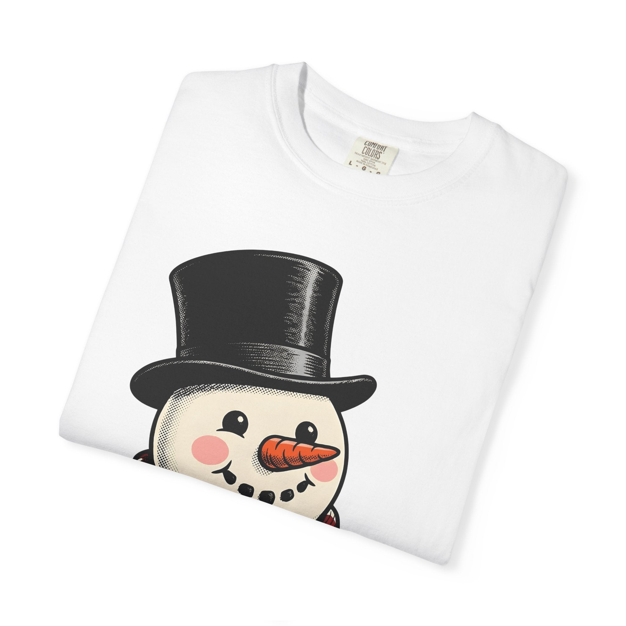 Snowman Icon Shirt Christmas Cold Gift Women Cartoon Tee Frosty T-Shirt Xmas Fan Frost Graphic Tshirt Sketch Striped Neckwear Tshirt