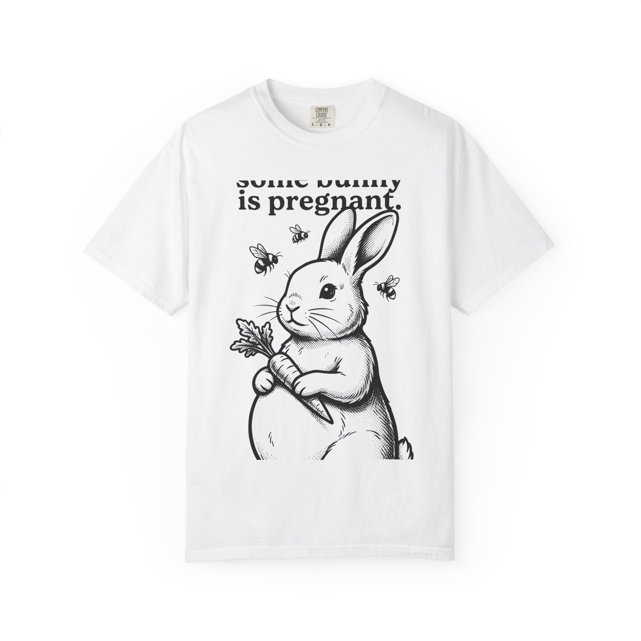 Expecting Rabbit Shirt Funny Wildlife Gift Women Sketch Tee Bunny T-Shirt Humor Fan Hare Graphic Retro Veggie Tshirt