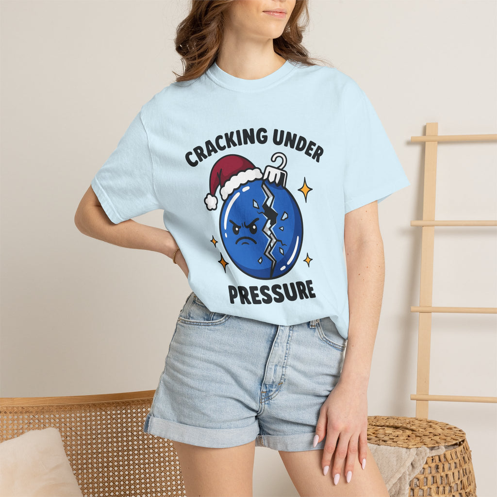Irritated Bauble Shirt Christmas Gag Gift Women Caricature Tee Ornament T-Shirt Xmas Fan Cartoon Tshirt Prank Graphic Drawing Xmas Hat