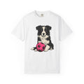 Border Collie Shirt Dog Sports Gift Women Hand Drawn Tee Collie T-Shirt Dog Fan Illustrated Graphic Tshirt Vintage Soccer Ball Tshirt