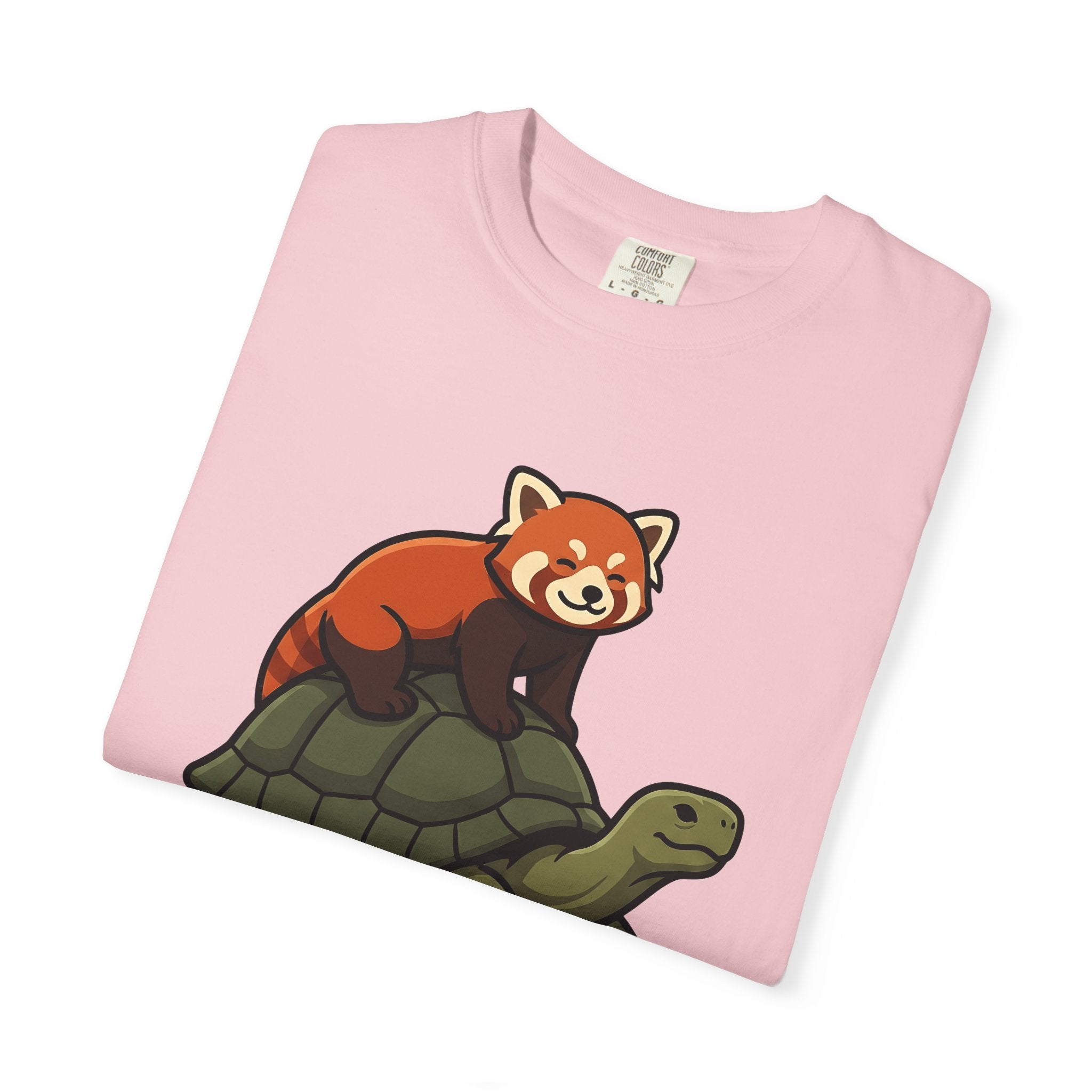 Red Panda Tortoise Shirt Animals Buddies Gift Women Sweet Tee Turtle Tortoise T-Shirt Animal Fan Cute Tshirt Best Buddies Graphic Comic