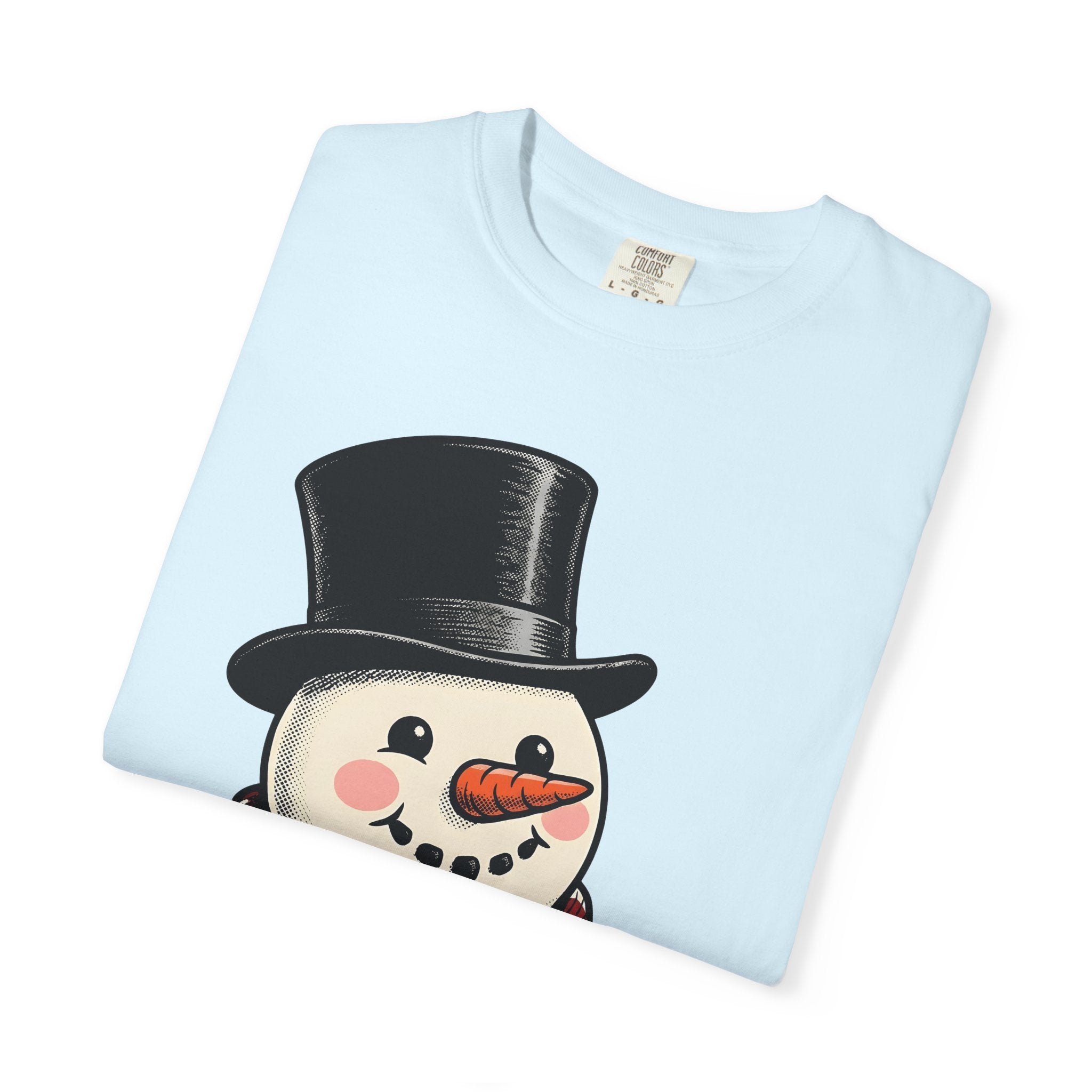 Snowman Icon Shirt Christmas Cold Gift Women Cartoon Tee Frosty T-Shirt Xmas Fan Frost Graphic Tshirt Sketch Striped Neckwear Tshirt