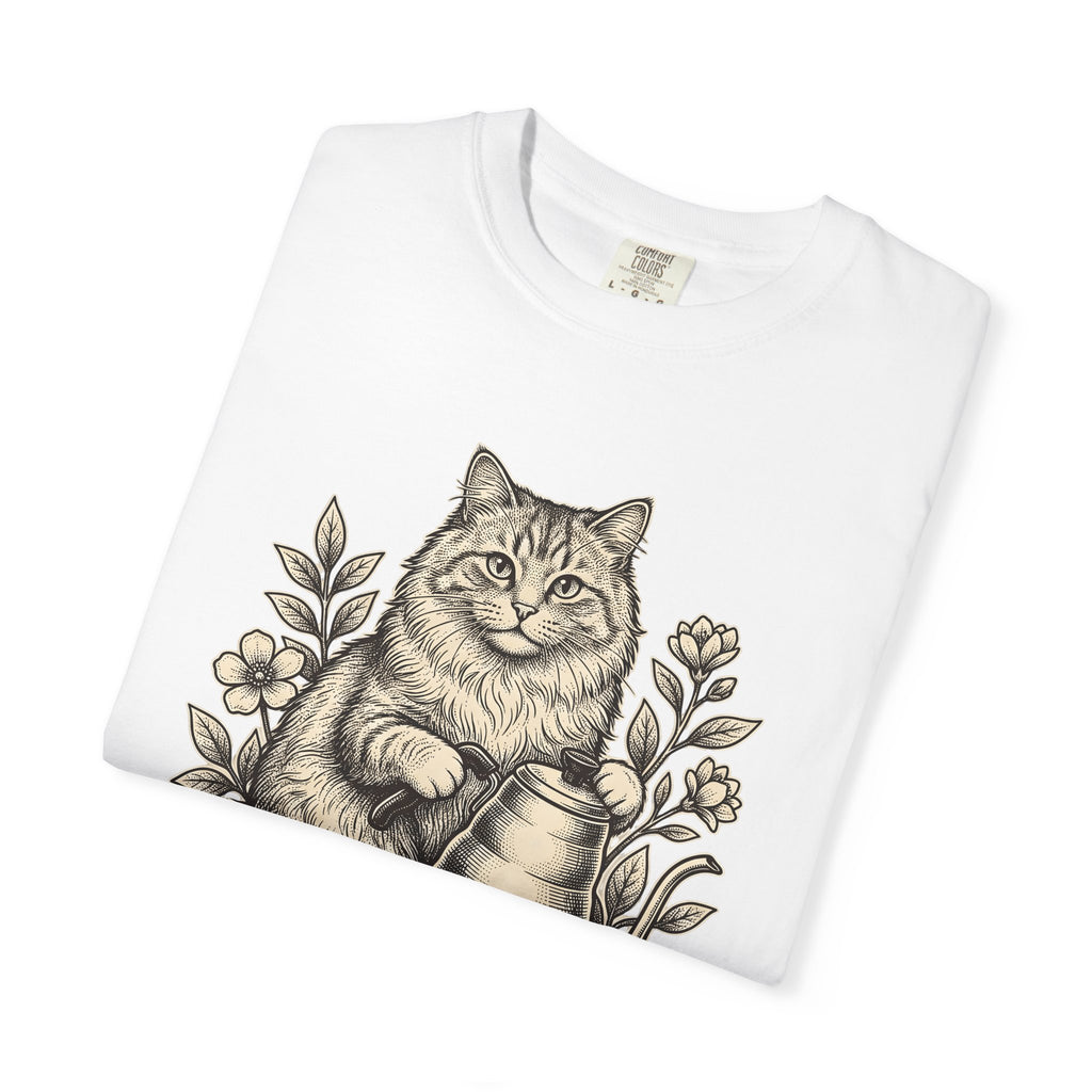 Kitty Coffee Brewer Shirt Coffee Creatures Gift Women Classic Tee Coffee Maker T-Shirt Coffee Fan Vintage Tshirt Animal Graphic Outline