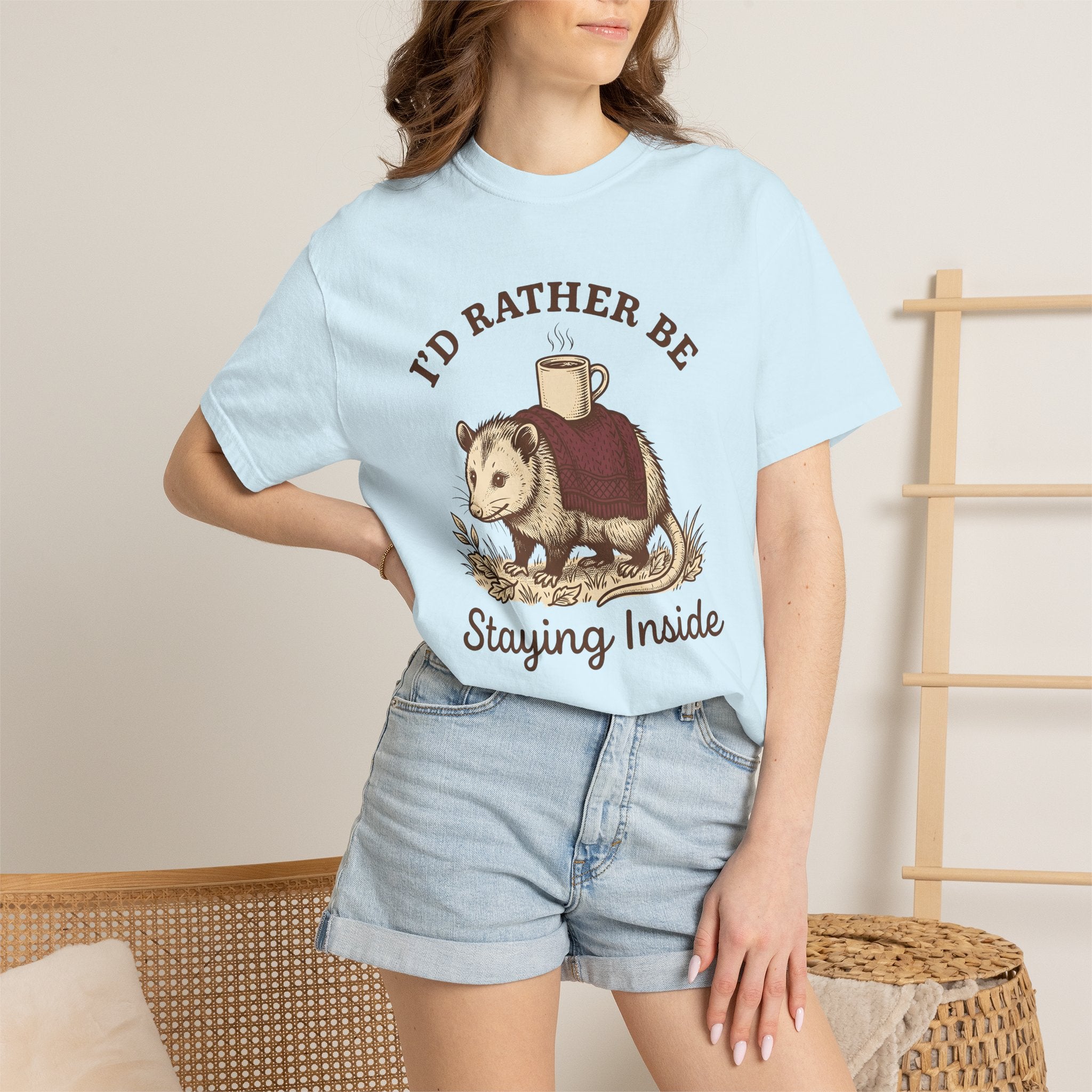 Opossum Mug Shirt Cozy Wildlife Gift Women Retro Tee Possum T-Shirt Snug Fan Vintage Tshirt Animal Graphic Sketch Throw Tshirt