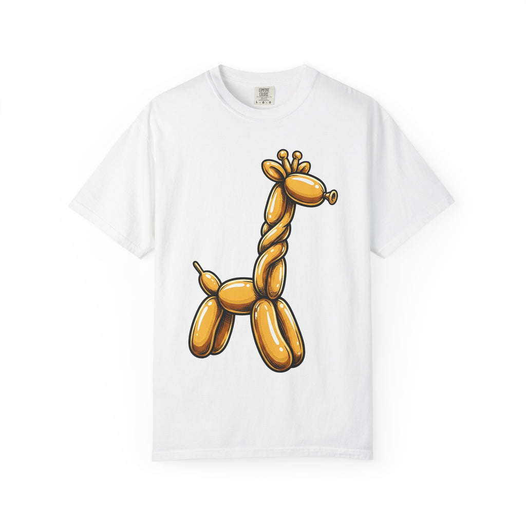 Balloon Giraffe Shirt Cute Pet Gift Women Comic Tee Giraffe T-Shirt Adorable Fan Cartoon Tshirt Animal Graphic Retro Creature Tshirt