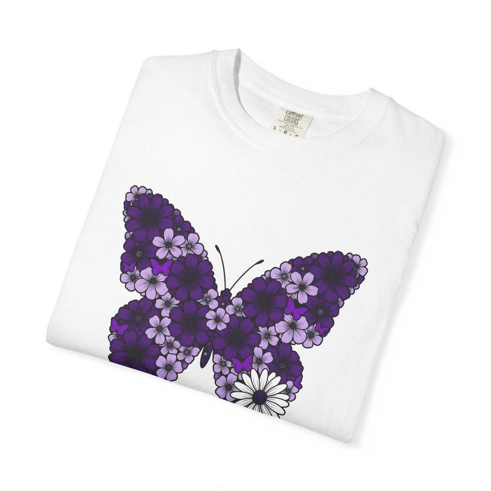 Floral Butterfly Shirt Boho Chic Nature Gift Women Boho Tee Butterfly T-Shirt Bohemian Fan Hippie Tshirt Environmental Graphic Hand Drawn