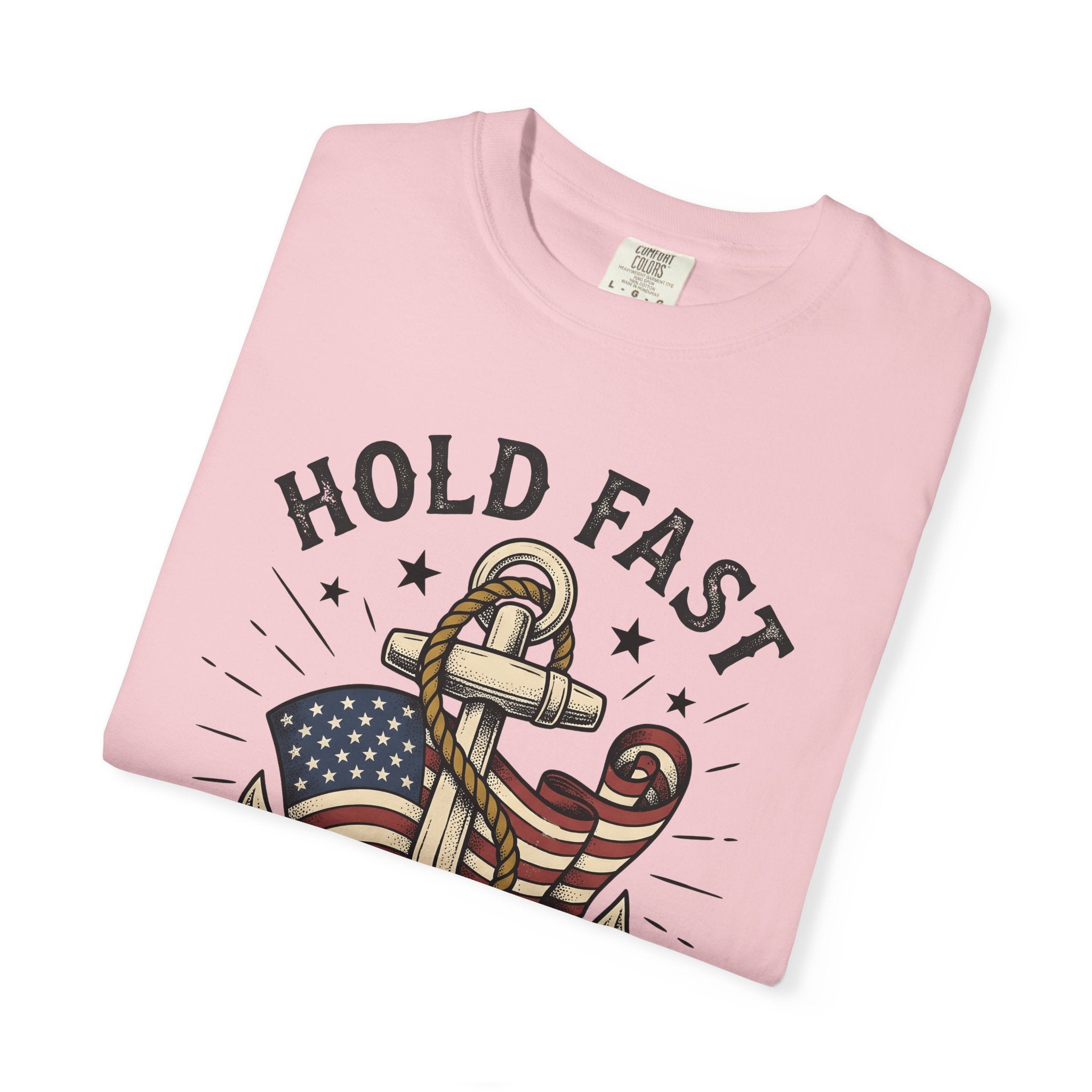 Anchor Flag Shirt America Nautical Gift Women Vintage Tee Flag T-Shirt Patriot Fan Retro Tshirt Maritime Graphic Hand Drawn Rope Tshirt