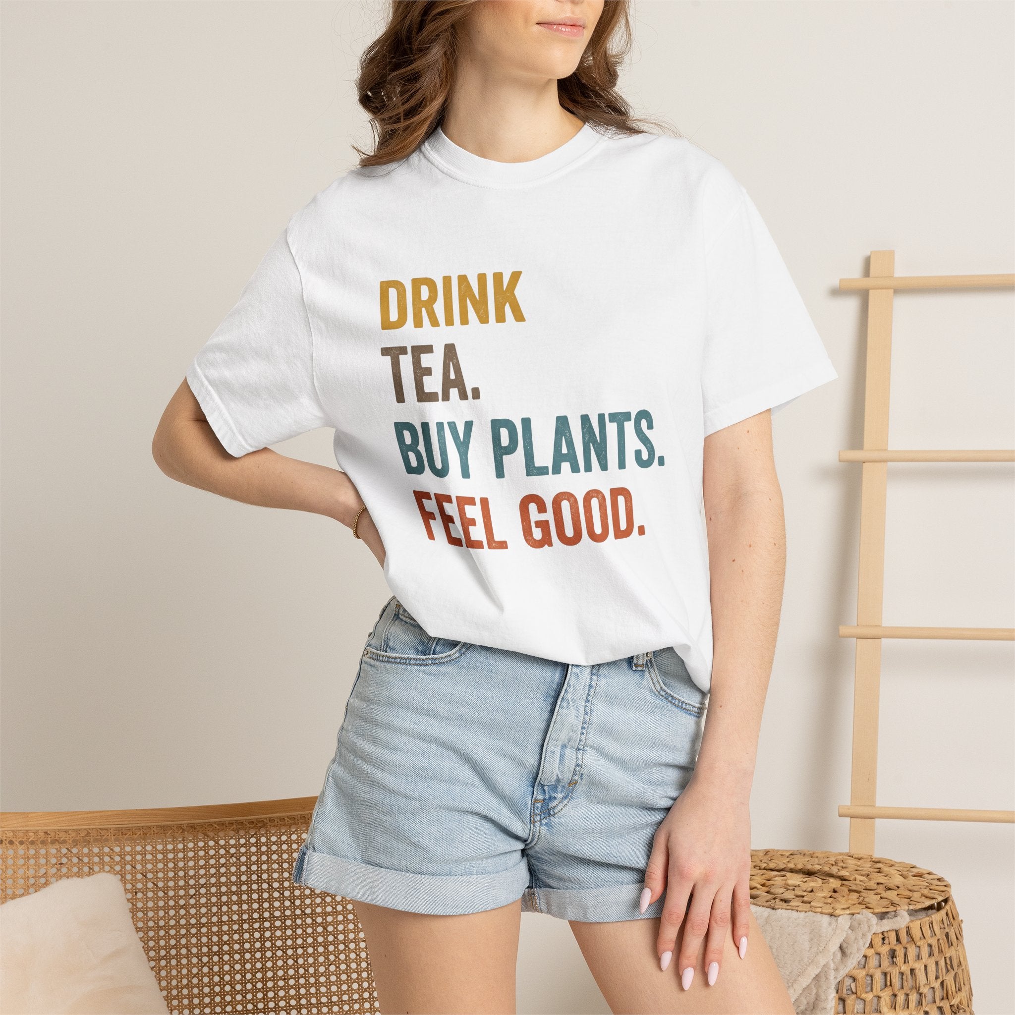 Bold Text Graphic Shirt Tea Wellness Gift Women Modern Tee Typography T-Shirt Tea Enthusiast Contemporary Tshirt Self Care Graphic