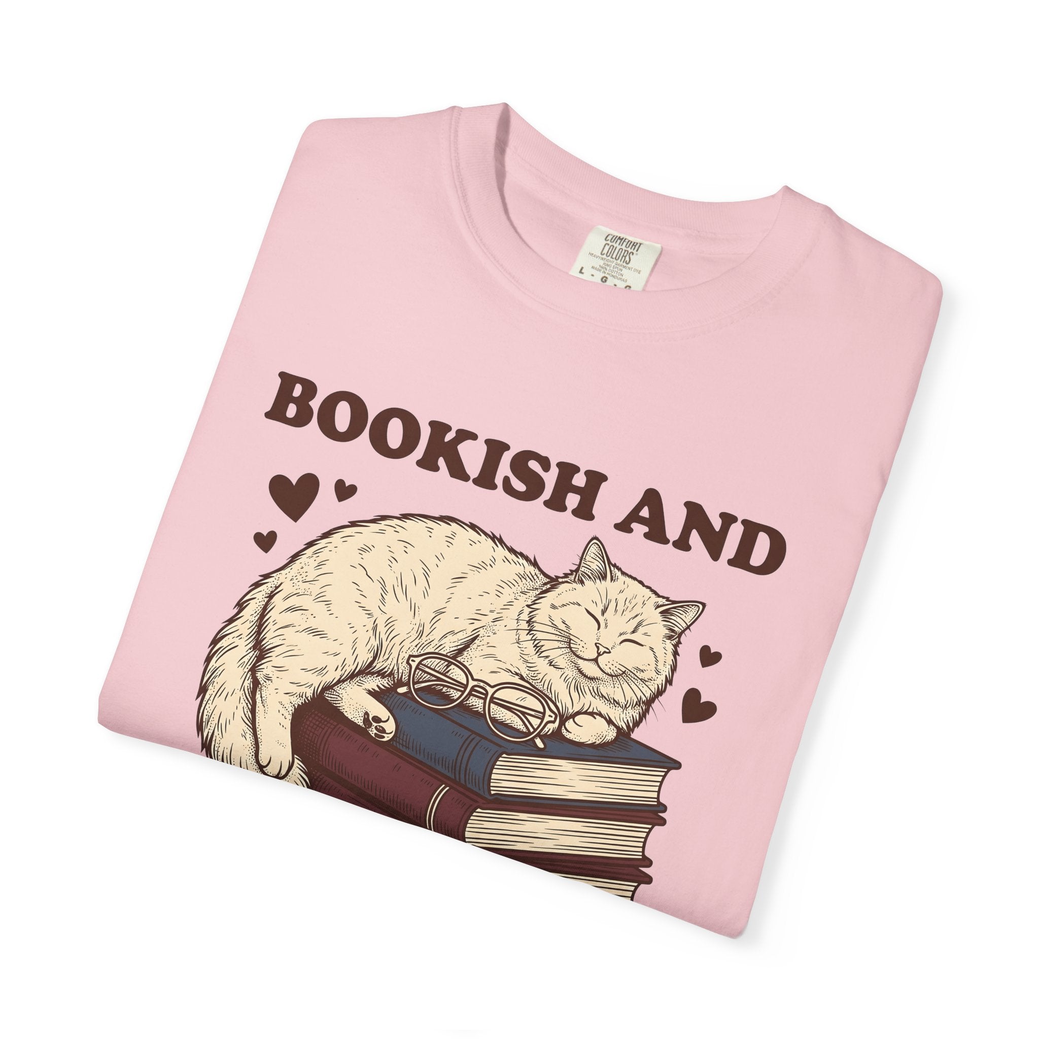 Kitten Novels Shirt Cat Reader Gift Women Retro Tee Novel T-Shirt Cat Fan Vintage Tshirt Book Graphic Sketch Spectacles Tshirt
