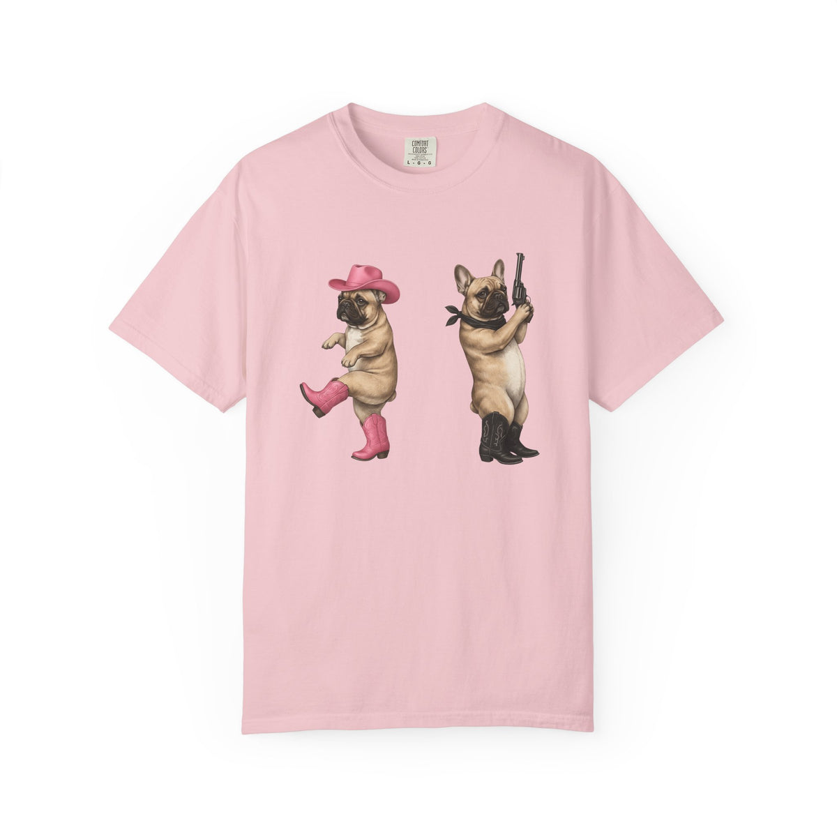 French Bulldog Shirt Cowgirl Animal Gift for Women Lifelike Tee Bulldog T-Shirt