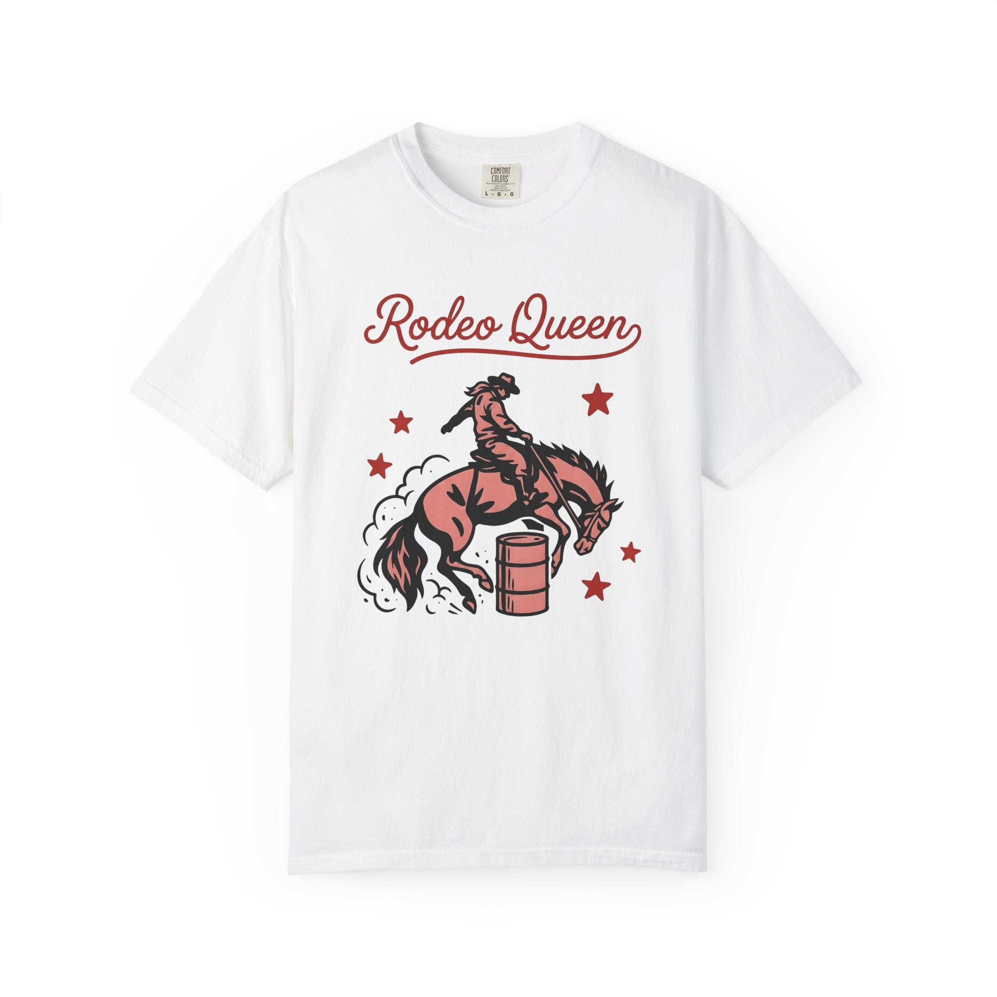 Barrel Horse Shirt Cowgirl Country Gift Women Distressed Tee Barrel Racing T-Shirt Rodeo Fan Western Tshirt Rural Graphic Line Art Star