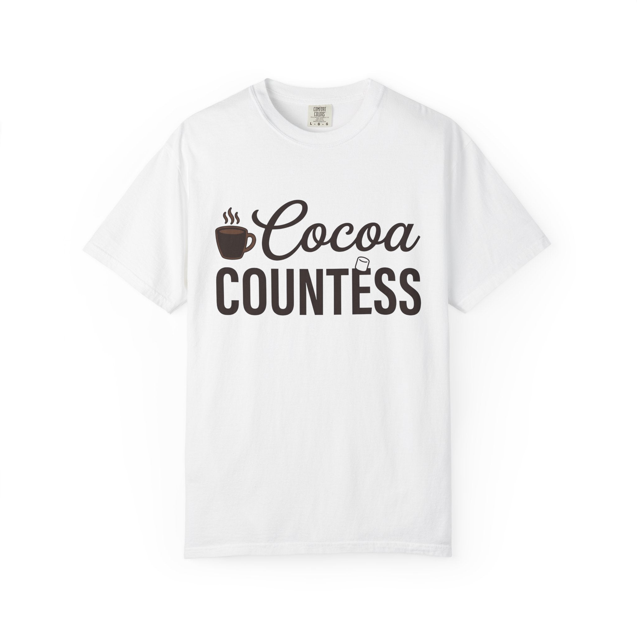 Chocolate Mug Shirt Drinks Snack Gift Women Trendy Tee Hot Chocolate T-Shirt Beverage Fan Cocoa Tshirt Munchie Graphic Basic Marshmallow
