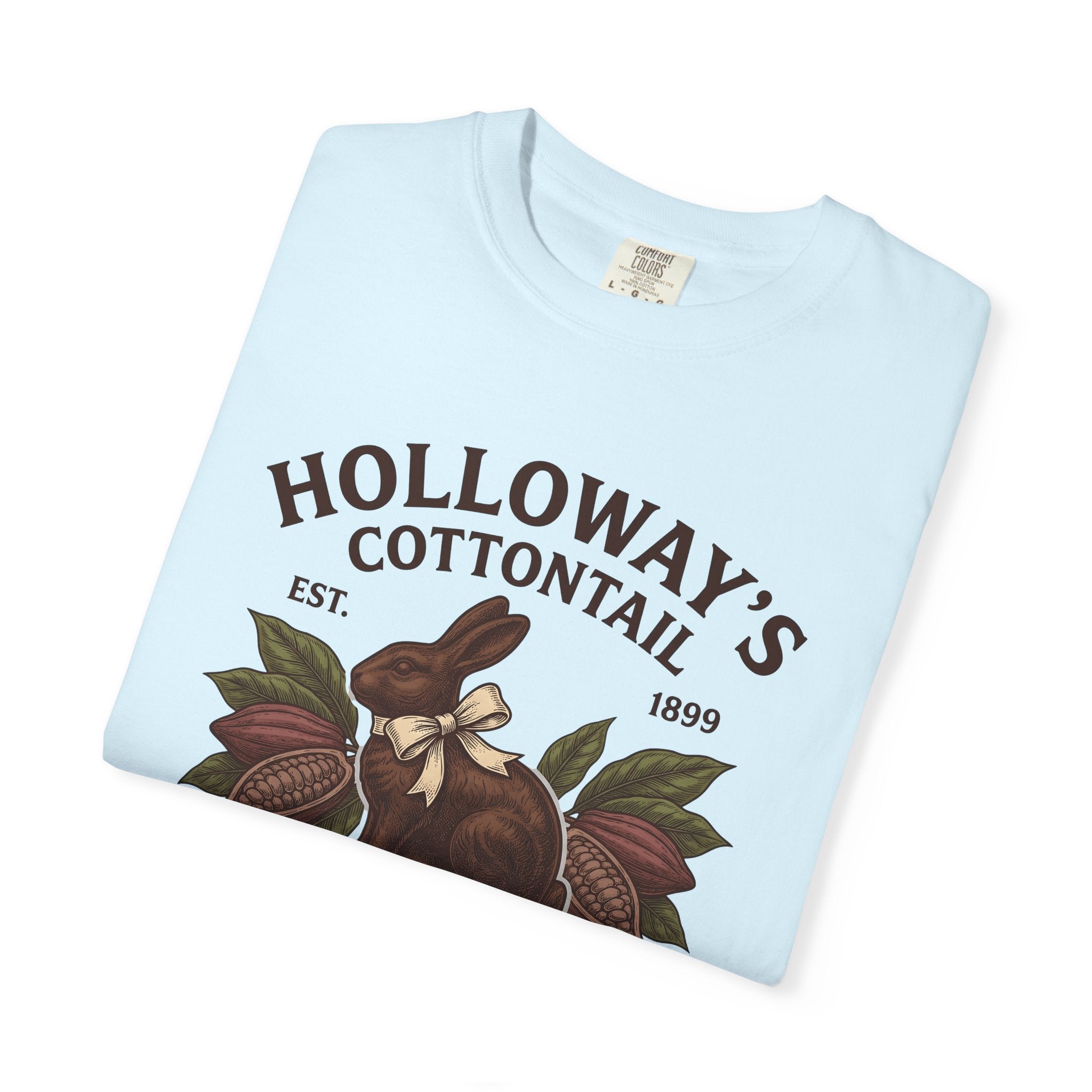 Chocolate Rabbit Shirt Easter Treats Gift Women Old School Tee Chocolate Bunny T-Shirt Easter Fan Chocolatey Tshirt Sweets Graphic Line Art