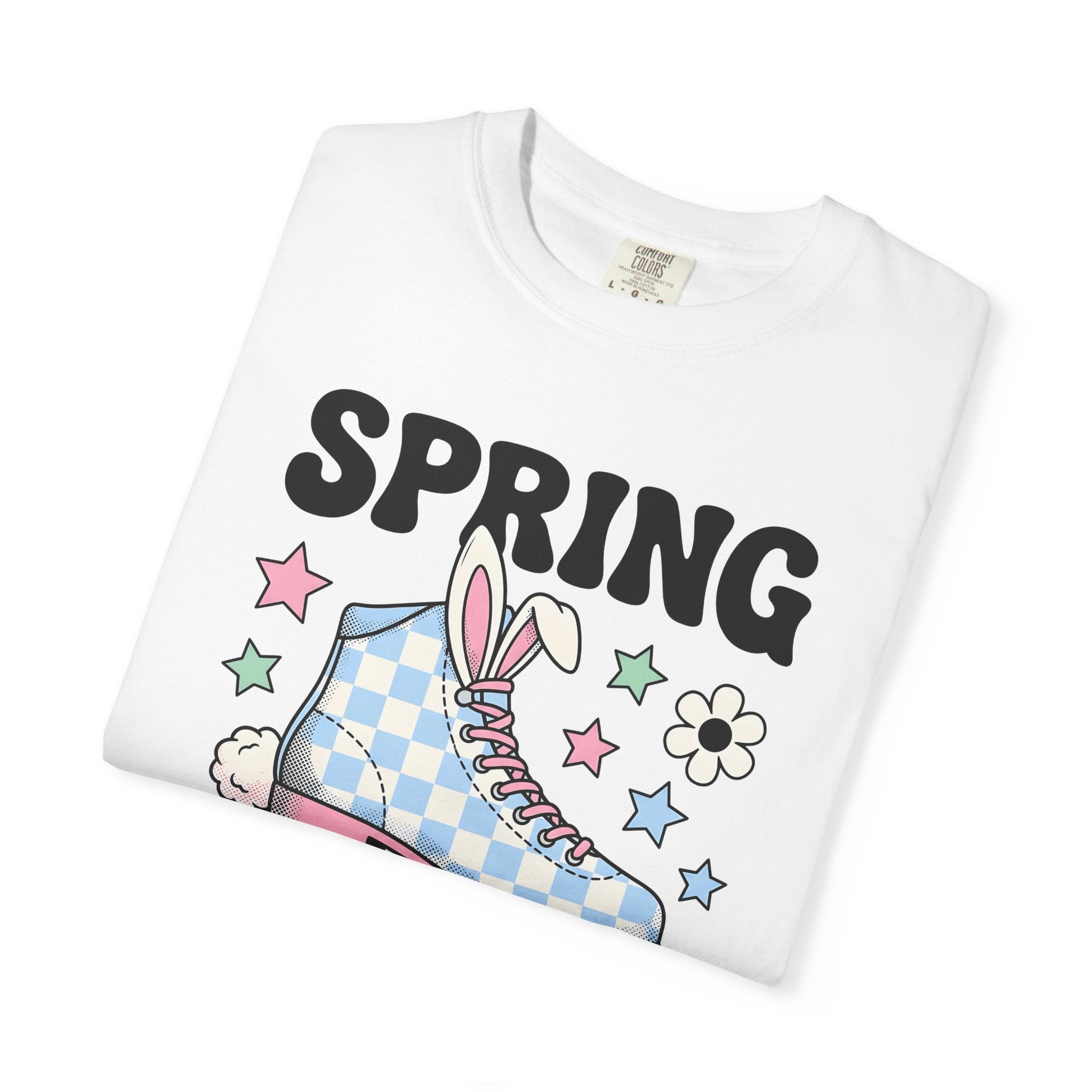 Bunny Skate Shirt Easter Plants Gift Women Classic Tee Rabbit Skate T-Shirt Easter Fan Spring Tshirt Vintage Illustration Floral Graphic