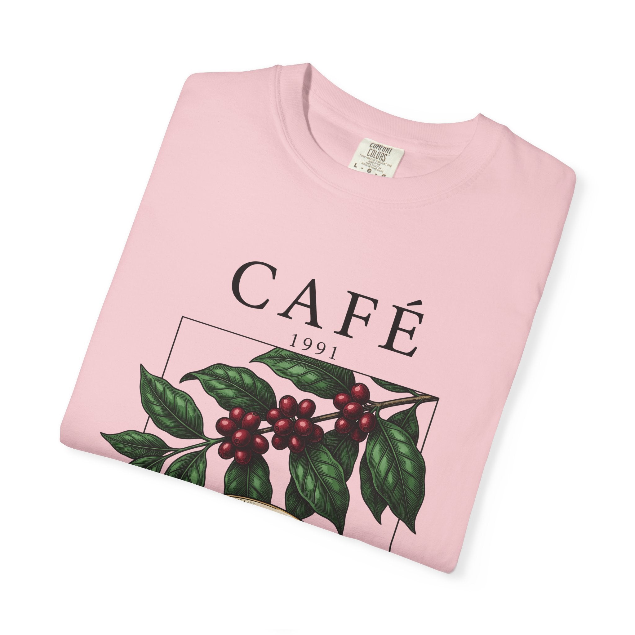 Espresso Cup Shirt Coffee Floral Gift Women Nostalgic Tee Coffee Mug T-Shirt Coffee Fan Vintage Tshirt Botanical Graphic Doodle Coffee Grain
