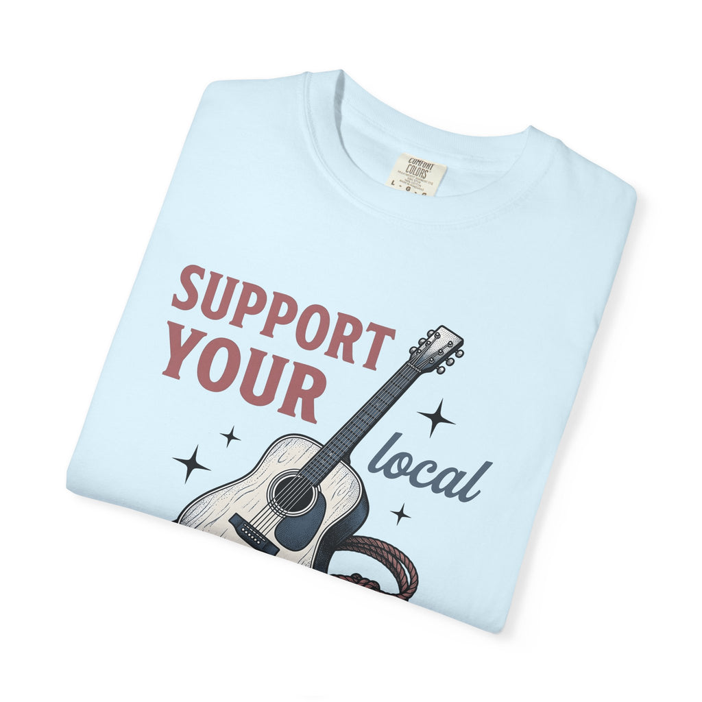 Acoustic Guitar Shirt Cowgirl Folk Gift Women Hand Drawn Tee Guitar T-Shirt Cowgirl Fan Illustrated Tshirt Traditional Graphic Sketch Rope