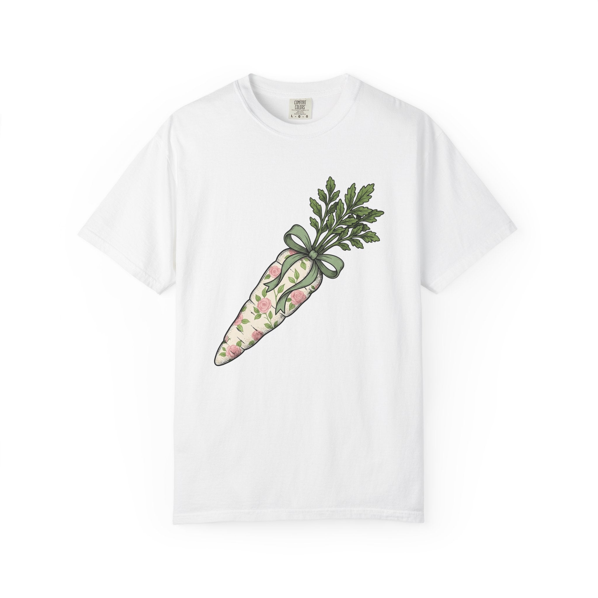 Bloom Carrot Shirt Easter Farming Gift Women Greenery Tee Carrot T-Shirt Spring Fan Foliage Tshirt Agricultural Graphic Hand Drawn Knot